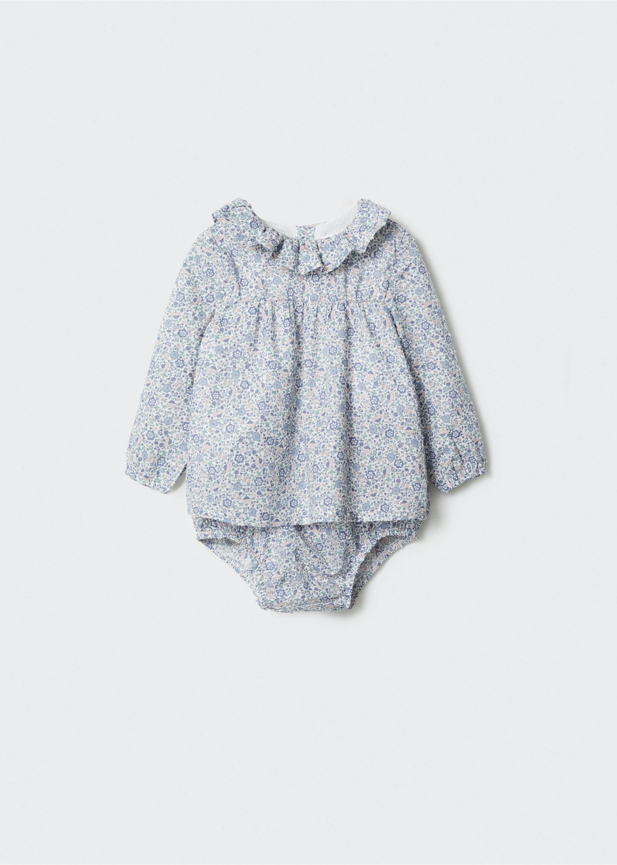 Kleid und Höschen aus Baumwolle - Artikel ohne Model, Himmelblau. Ref: 57063274-00.