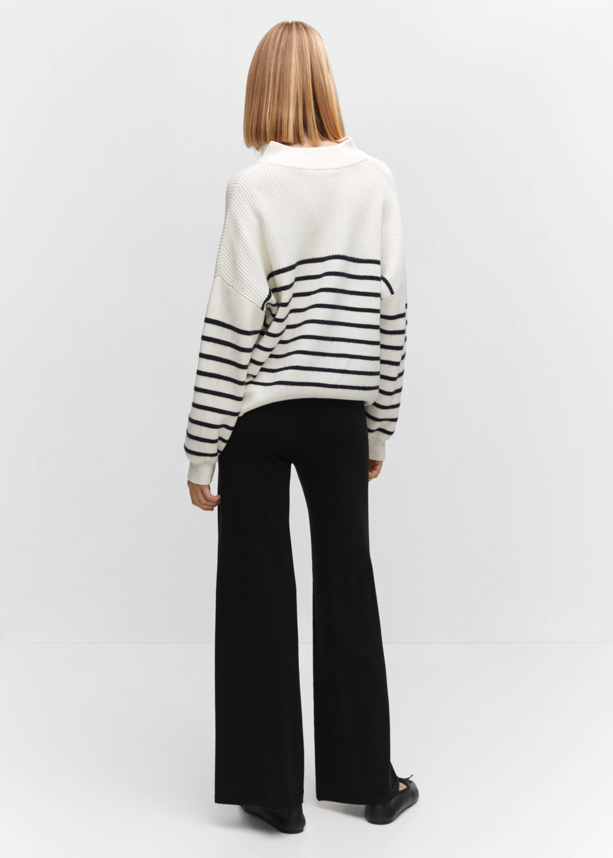 Fine-knit wideleg trousers - Reverse of the article