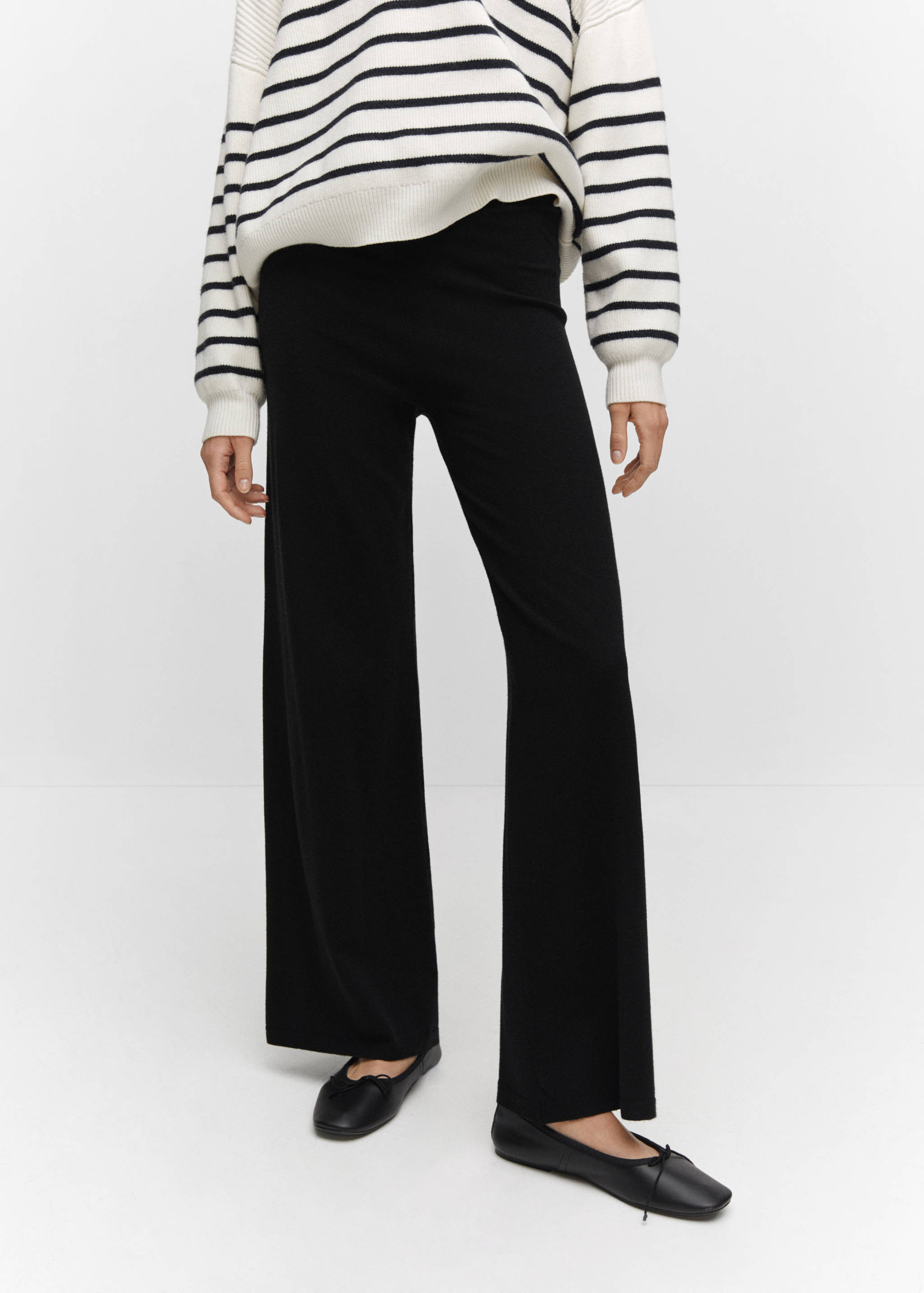 Fine-knit wideleg trousers - Details of the article 6