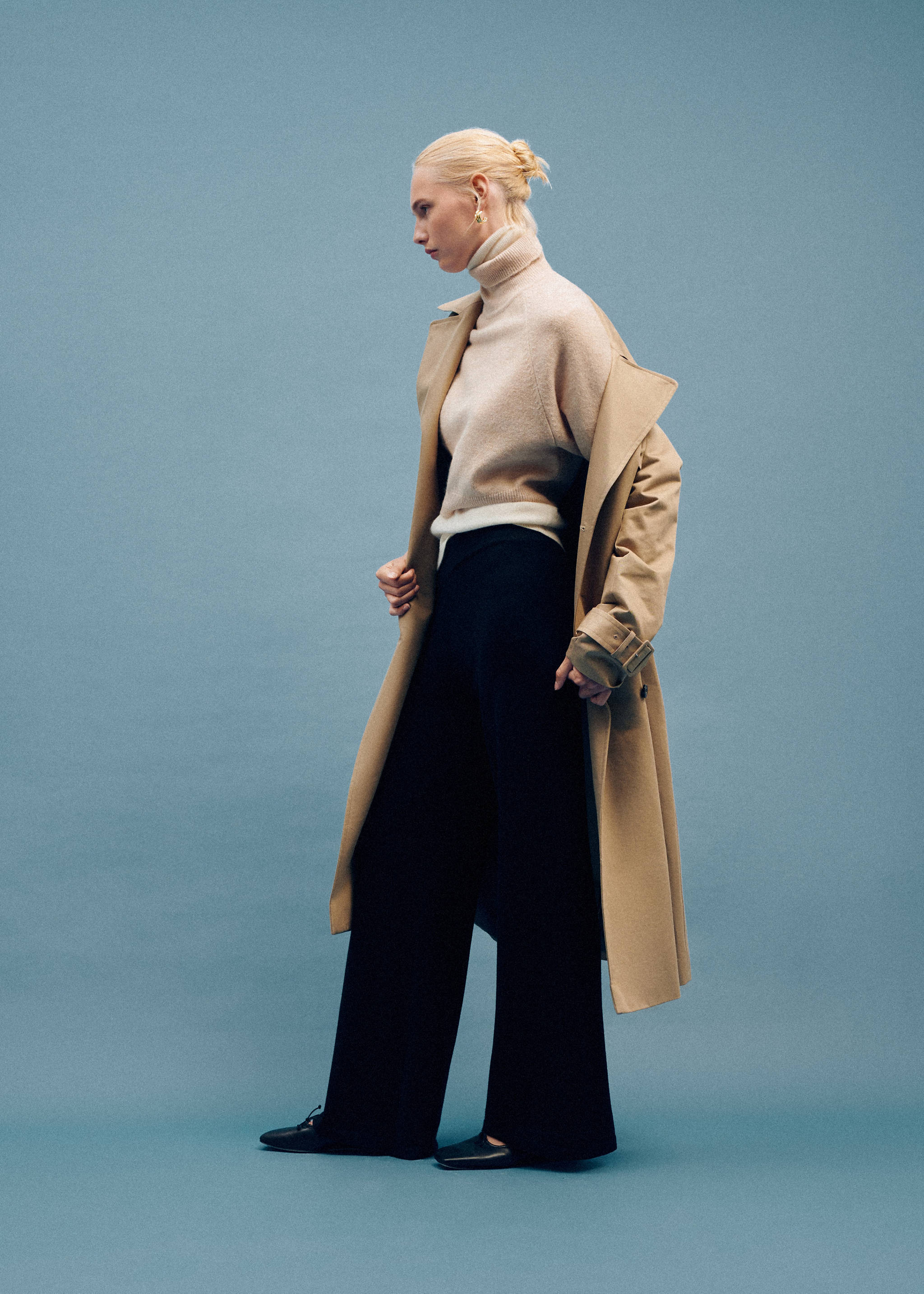 Fine-knit wideleg trousers - Details of the article 7