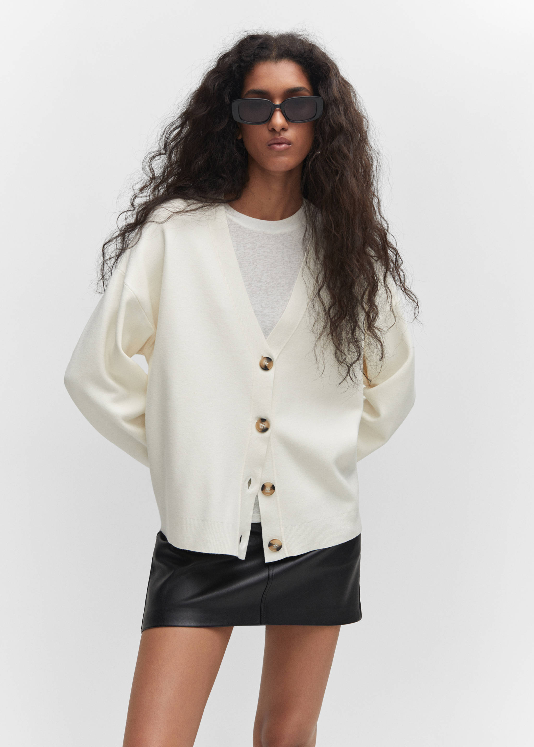 Button knit cardigan - Medium plane