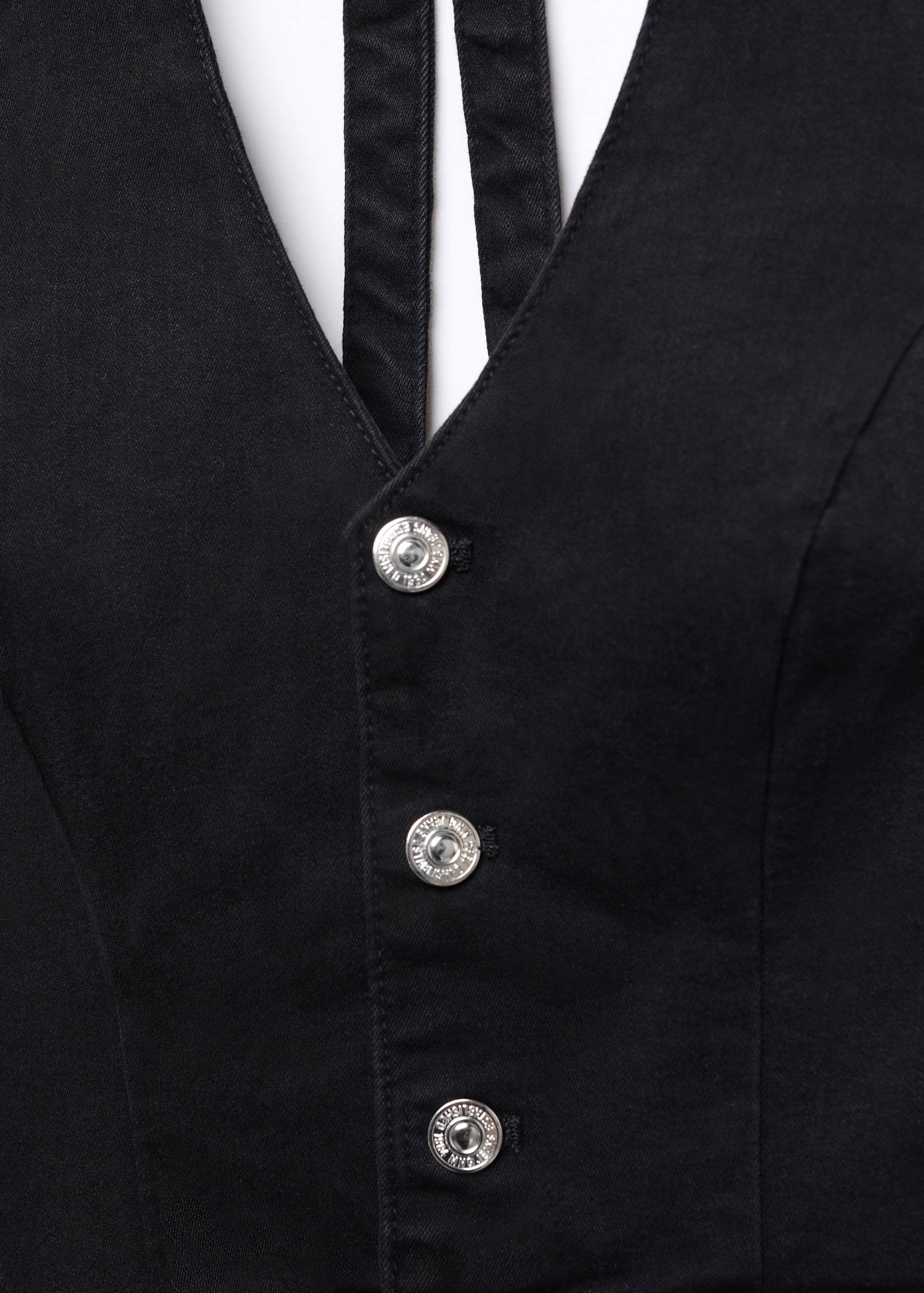 Denim halter-neck jumpsuit - Details of the article 8