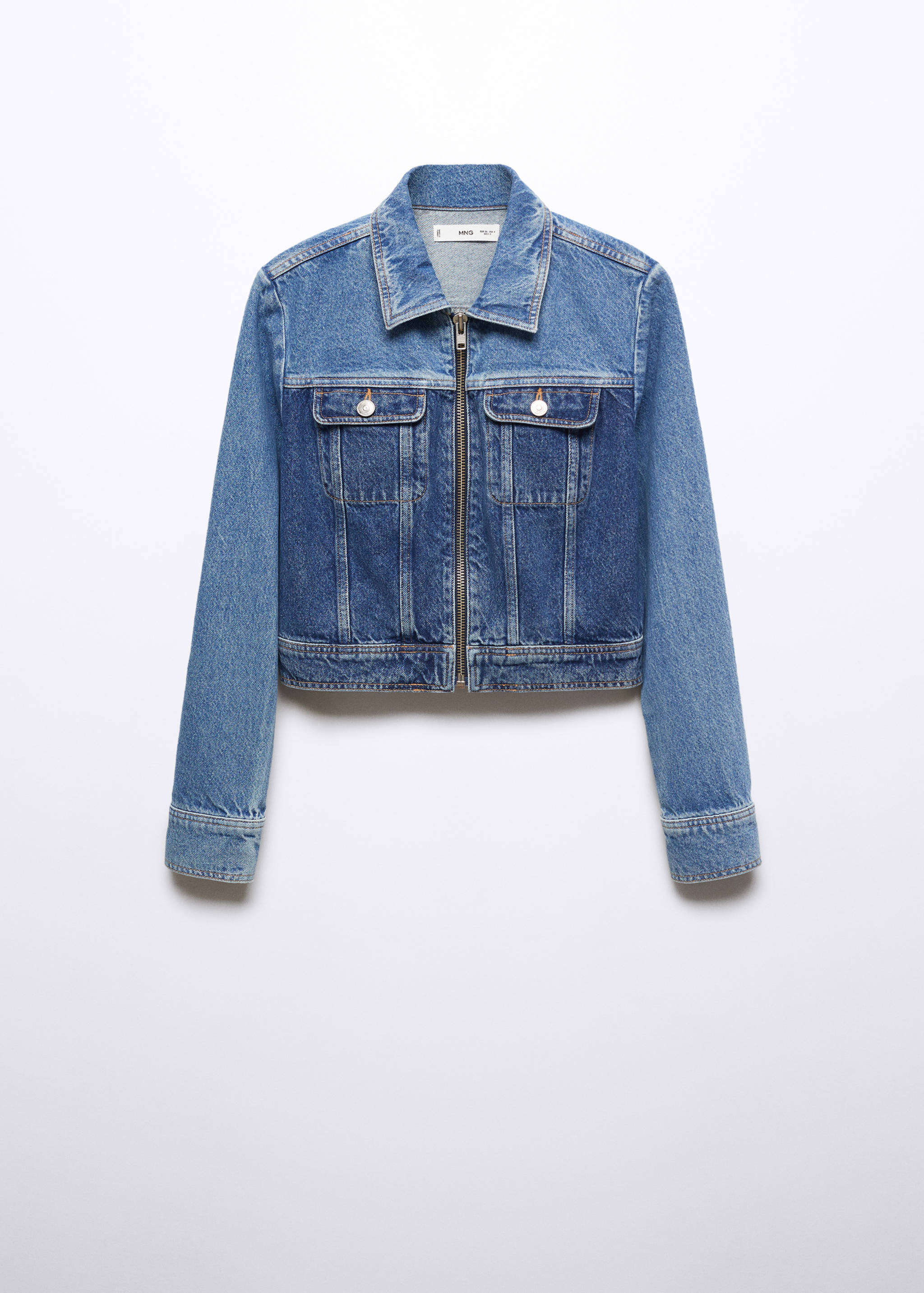 Contrast denim jacket - Article without model