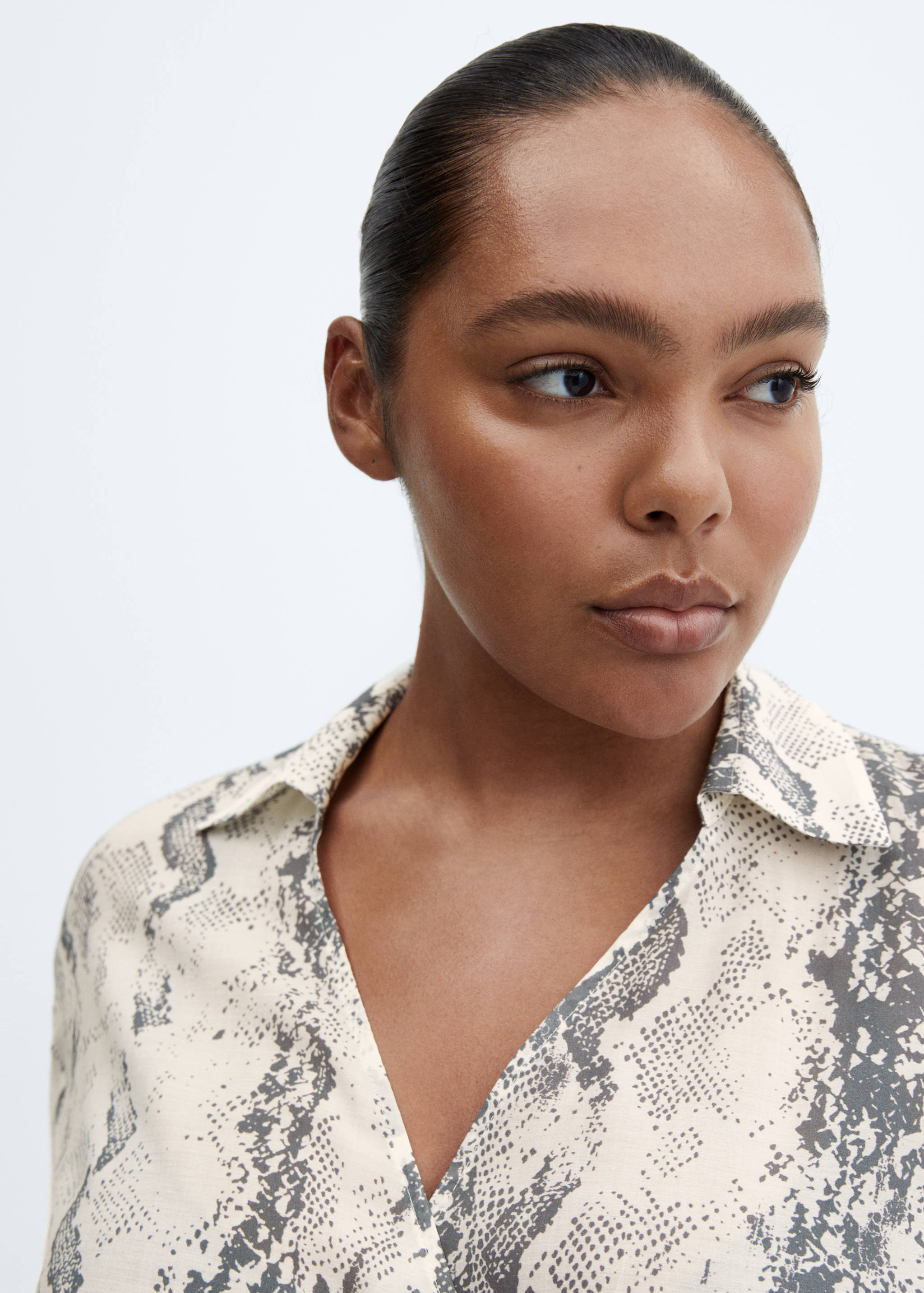 Snake print lyocell dress - Details of the article 4