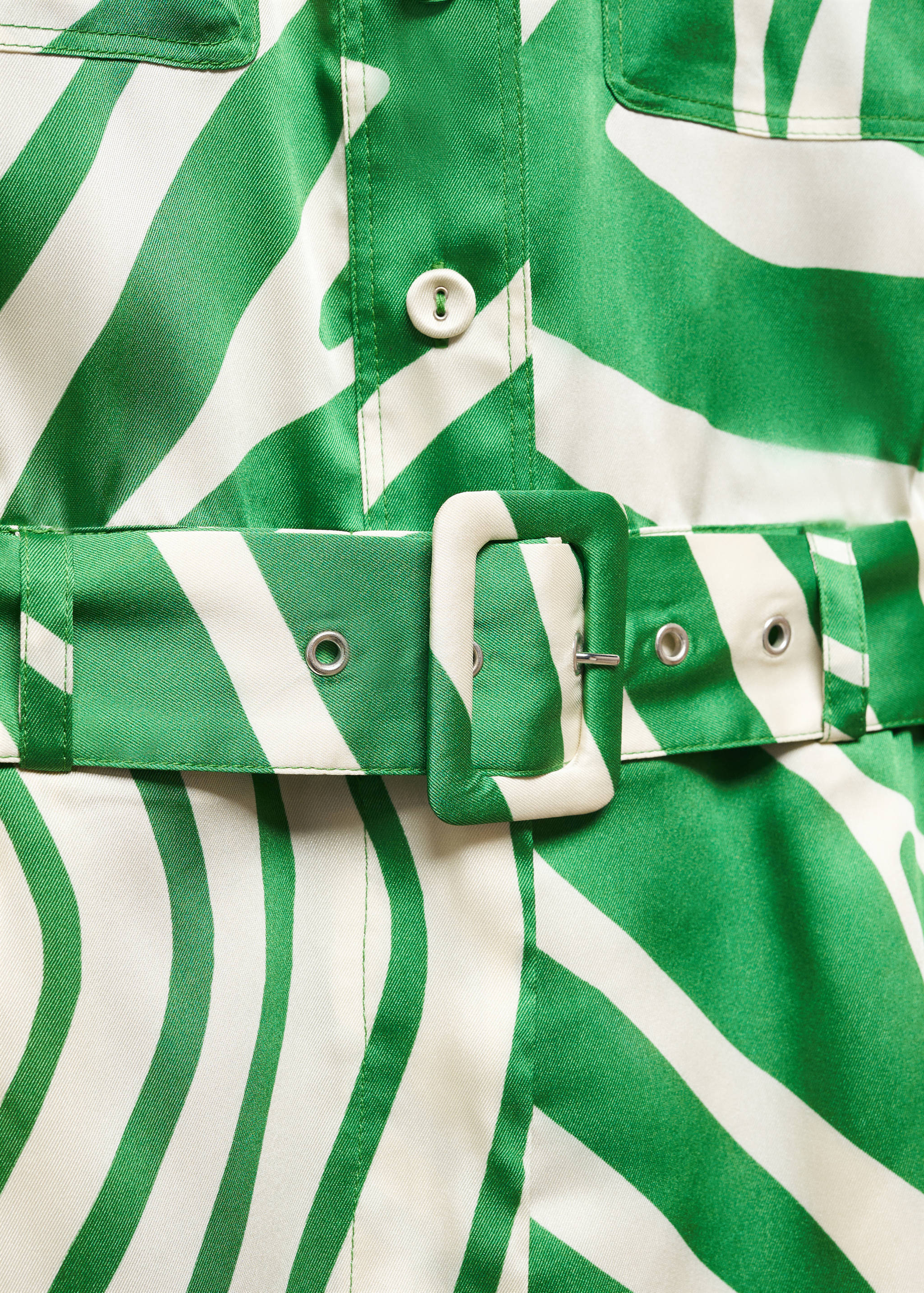 Satin jumpsuit with belt - Details of the article 8