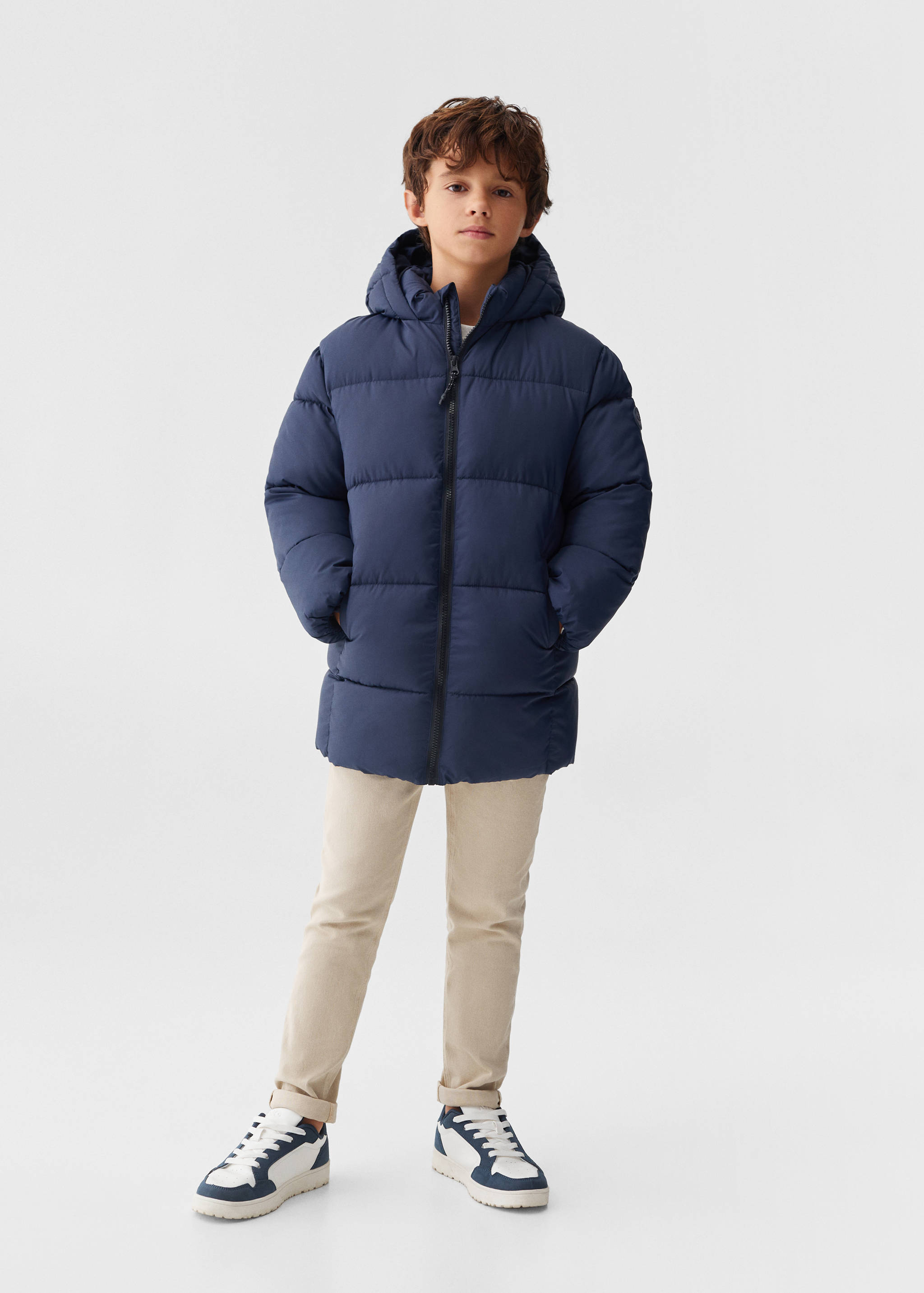 Anorak long matelassé - Plan général