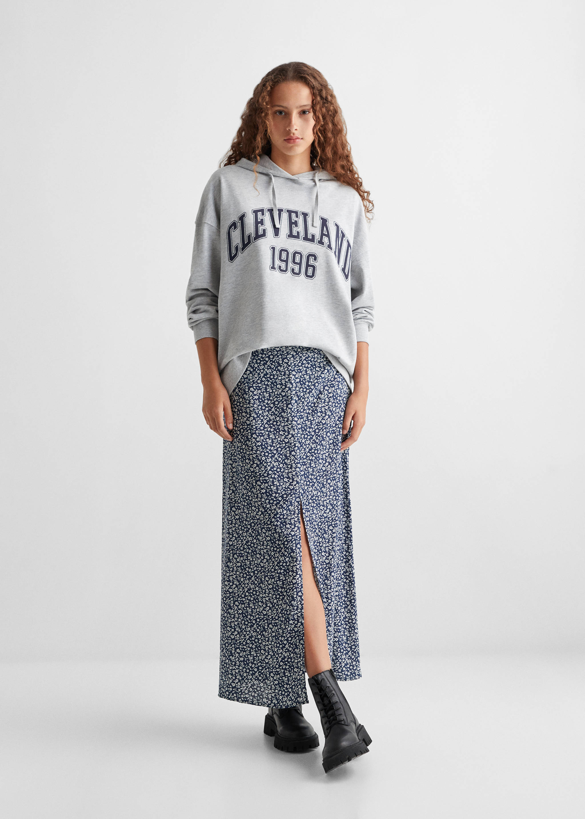 Long floral skirt - General plane