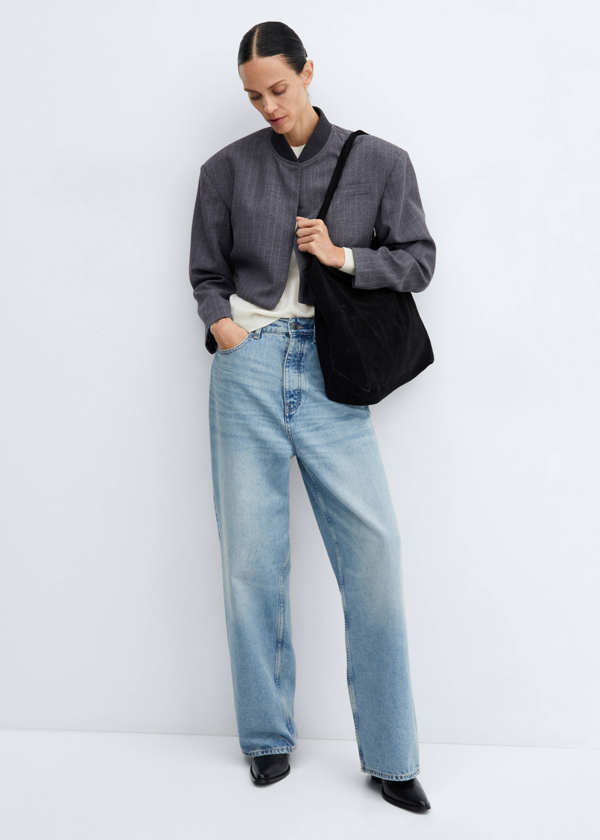 Leather shopper bag - General plane