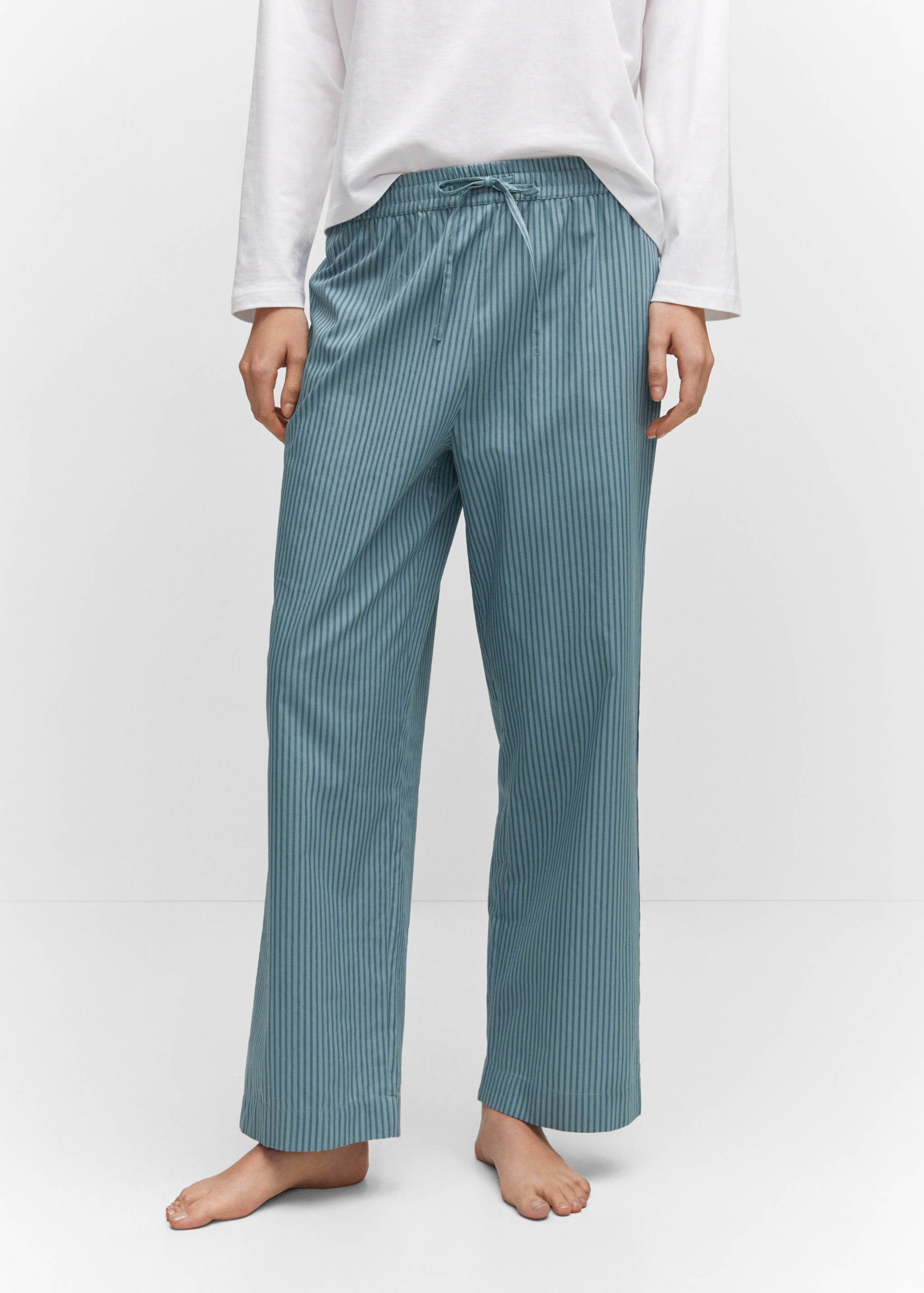 Pijama llarg cotó ratlles - Detall de l'article 6