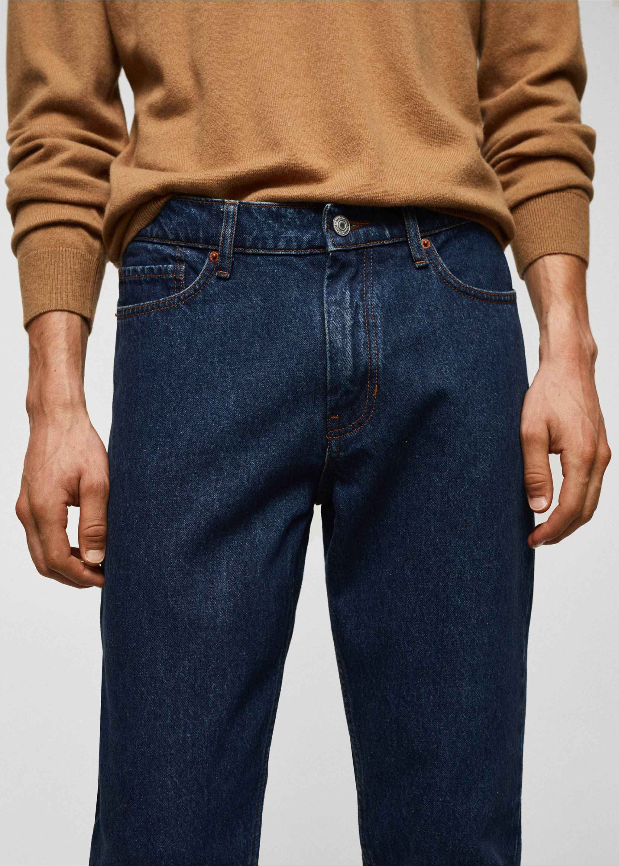 Bob straight-fit jeans - Details of the article 1, Open Blue. Ref: 57064389-00.