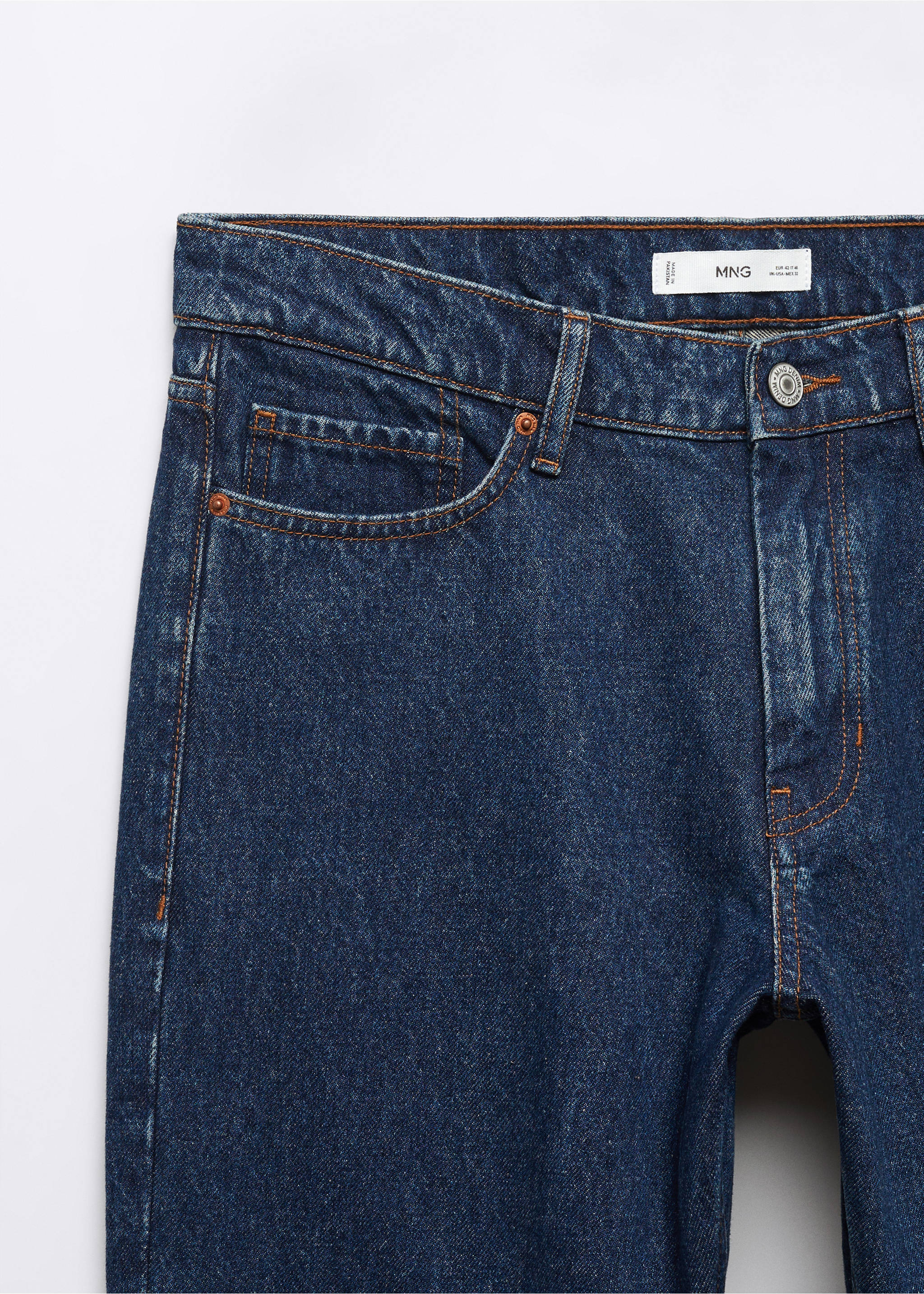 Bob straight-fit jeans - Details of the article 8, Open Blue. Ref: 57064389-00.