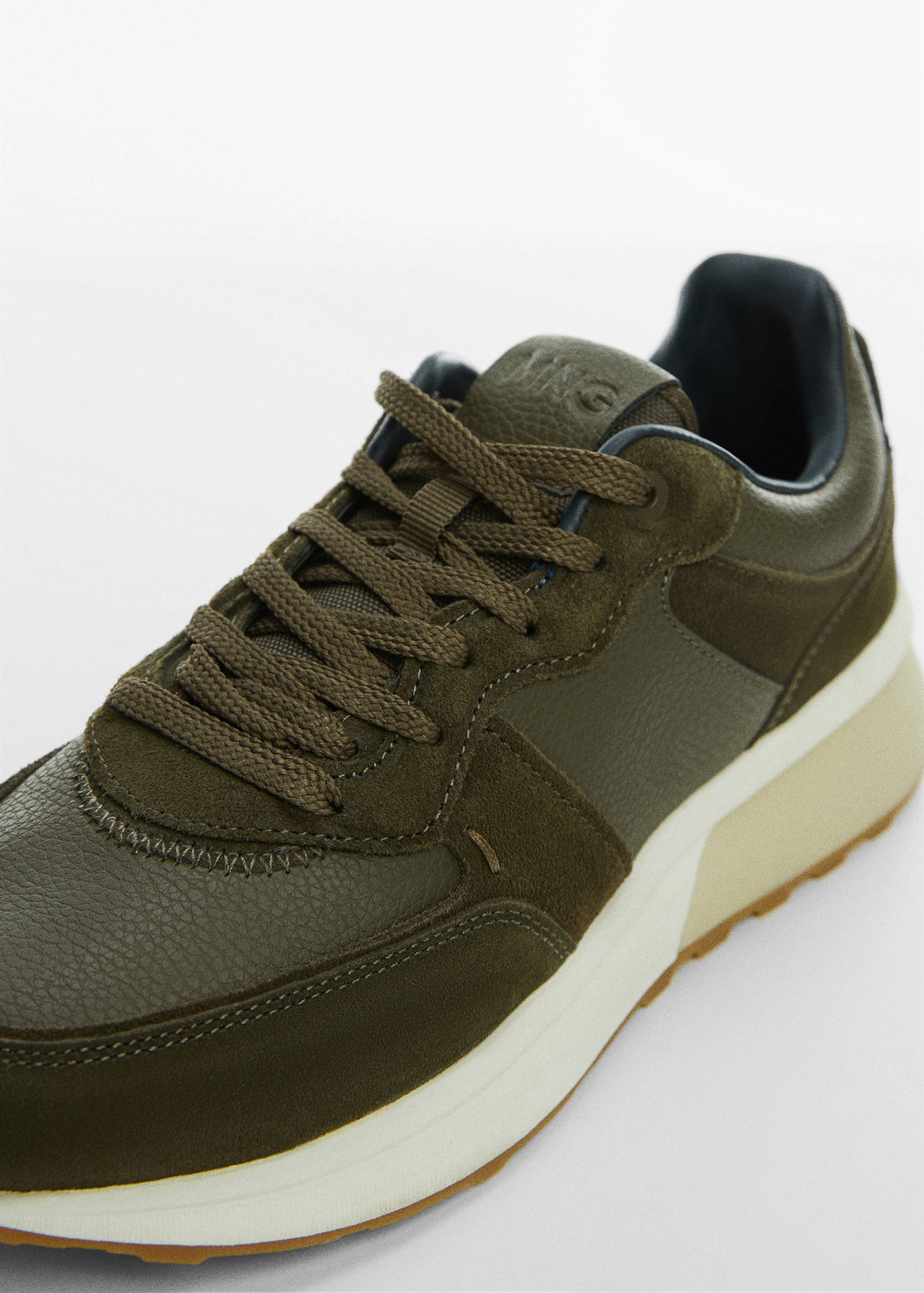 Leather mixed sneakers - Details of the article 2