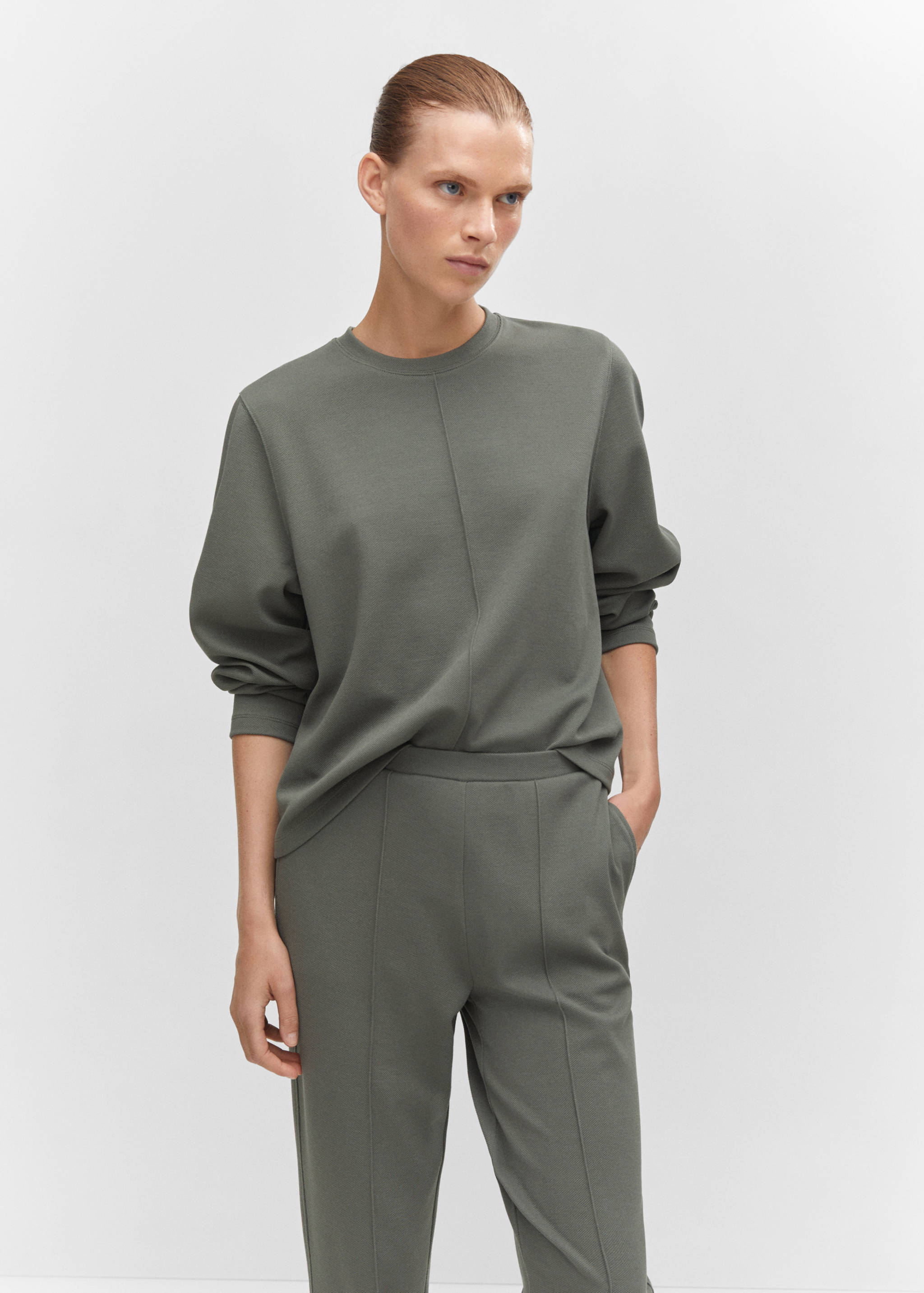Kalhoty jogger s prošitými švy - Detail zboží 1