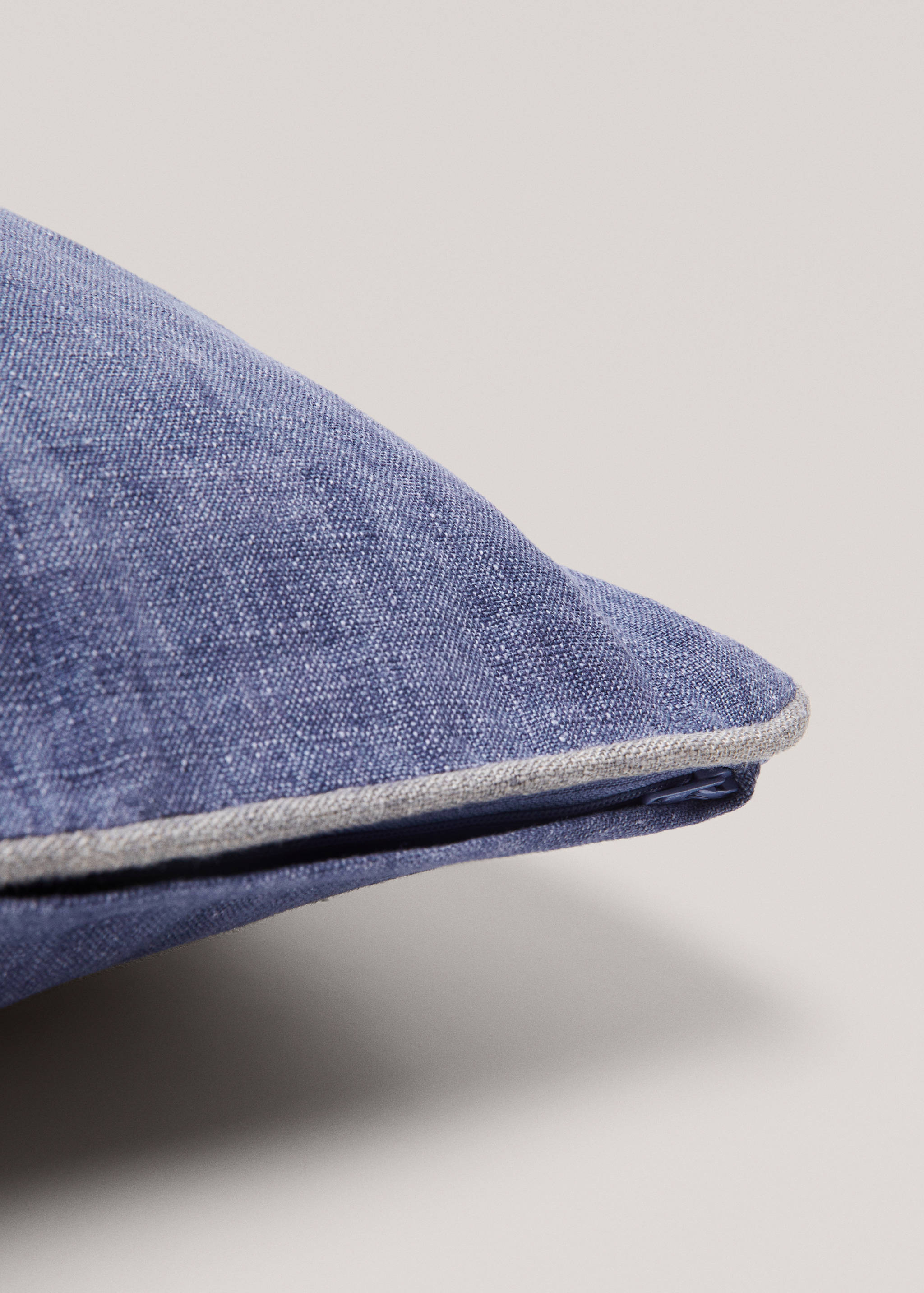 Housse coussin lin denim 45x45 cm - Détail de l'article 3