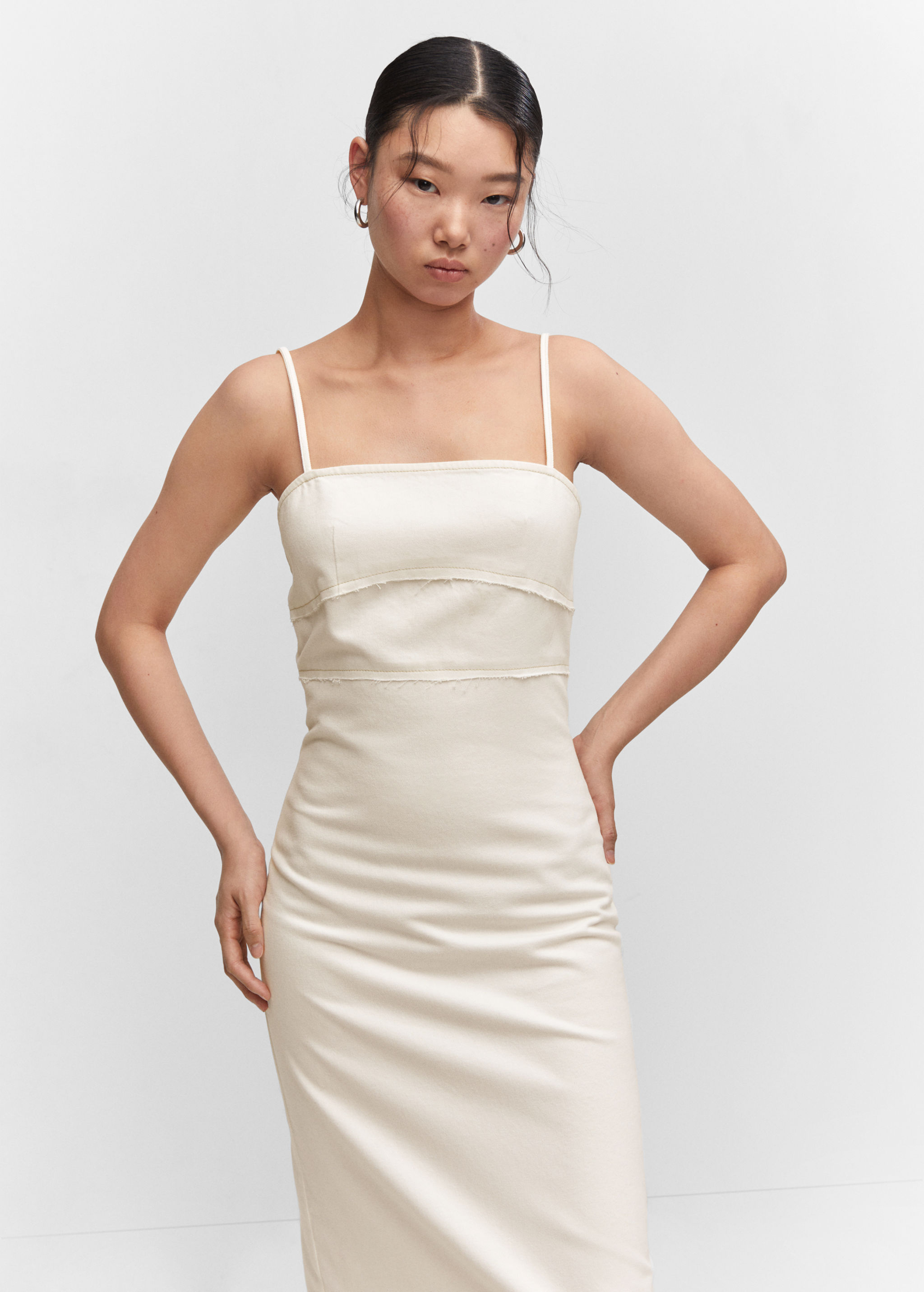 Vestit texà detall costures - Pla mig
