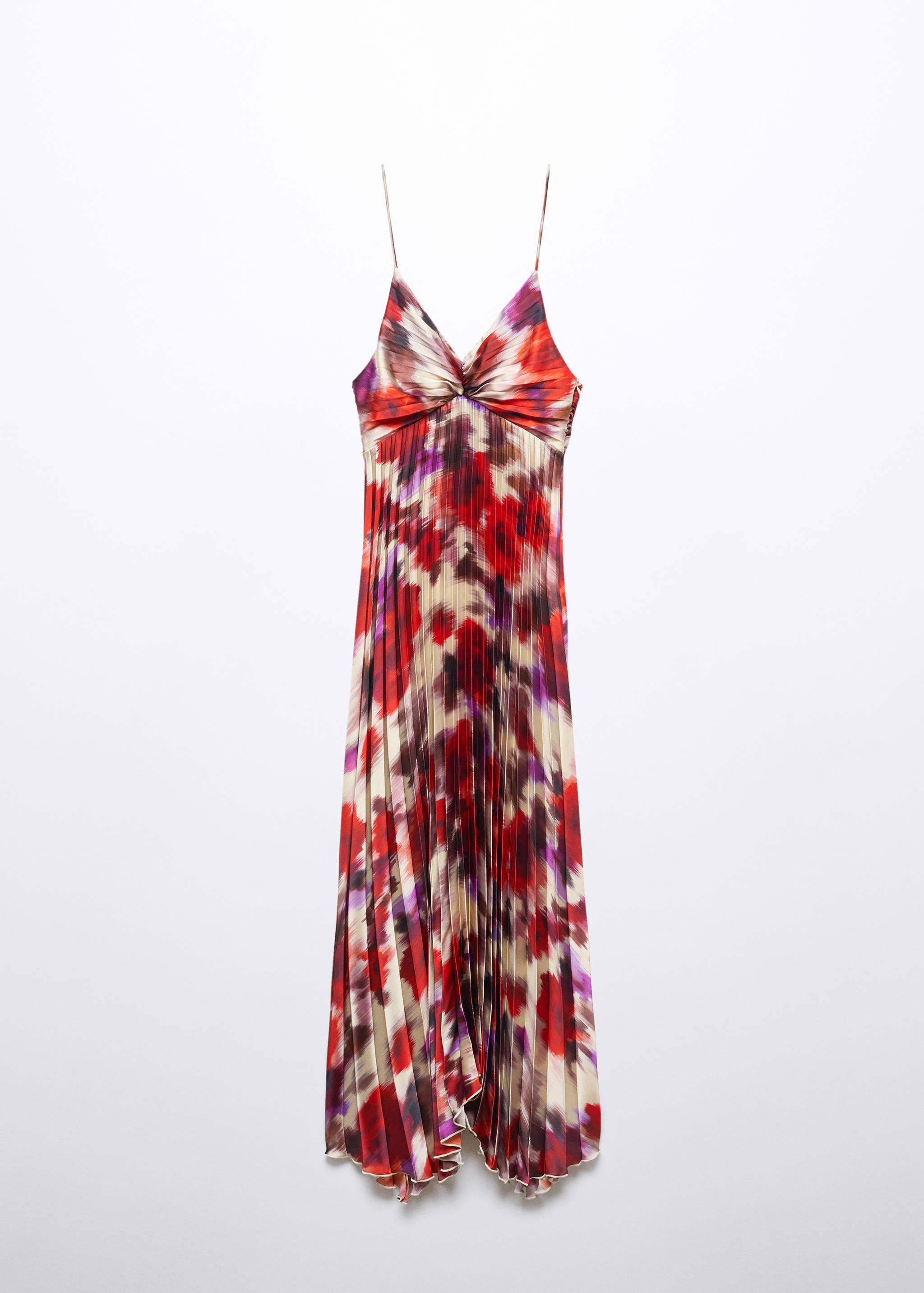 Satiniertes Plissée-Kleid - Artikel ohne Model