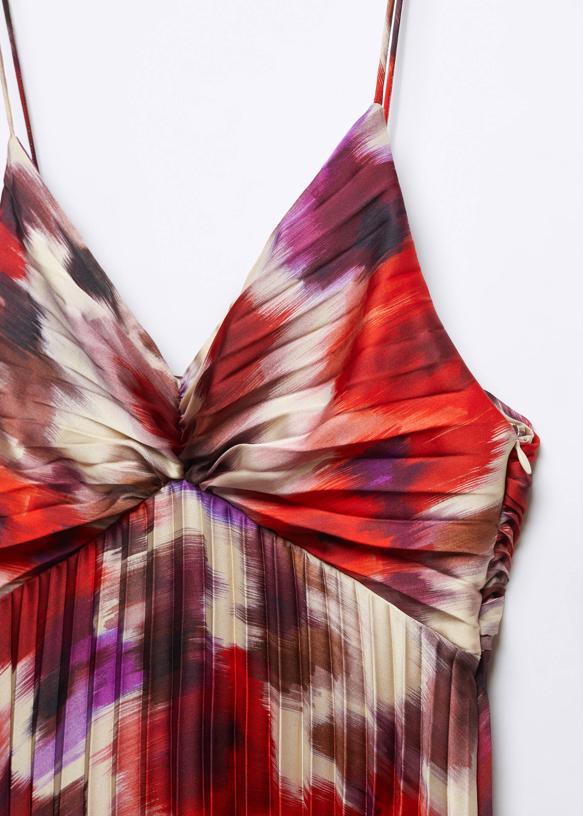 Satiniertes Plissée-Kleid - Detail des Artikels 8