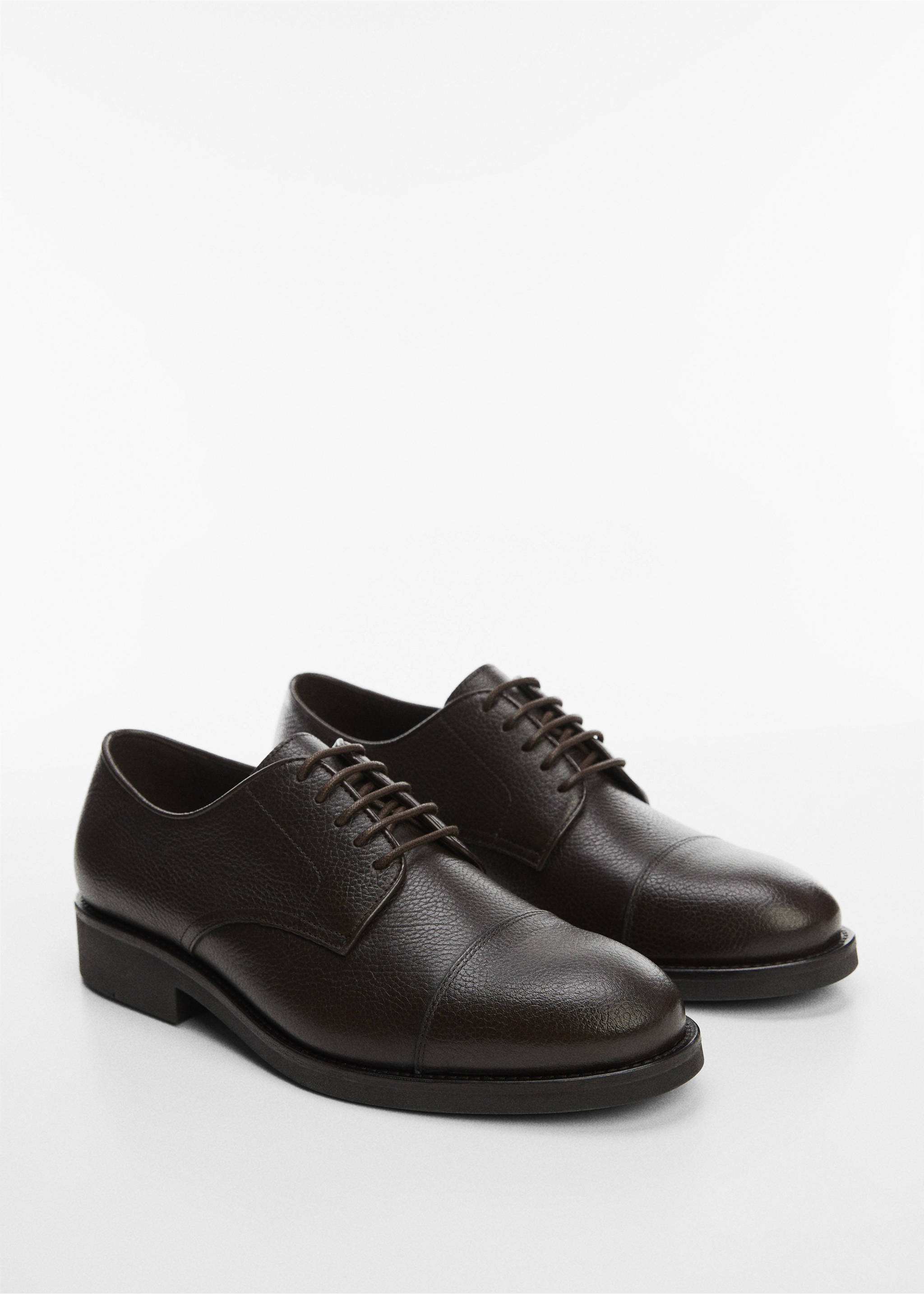 Leather suit shoes - Medium plane, Brown. Ref: 57064435-00.