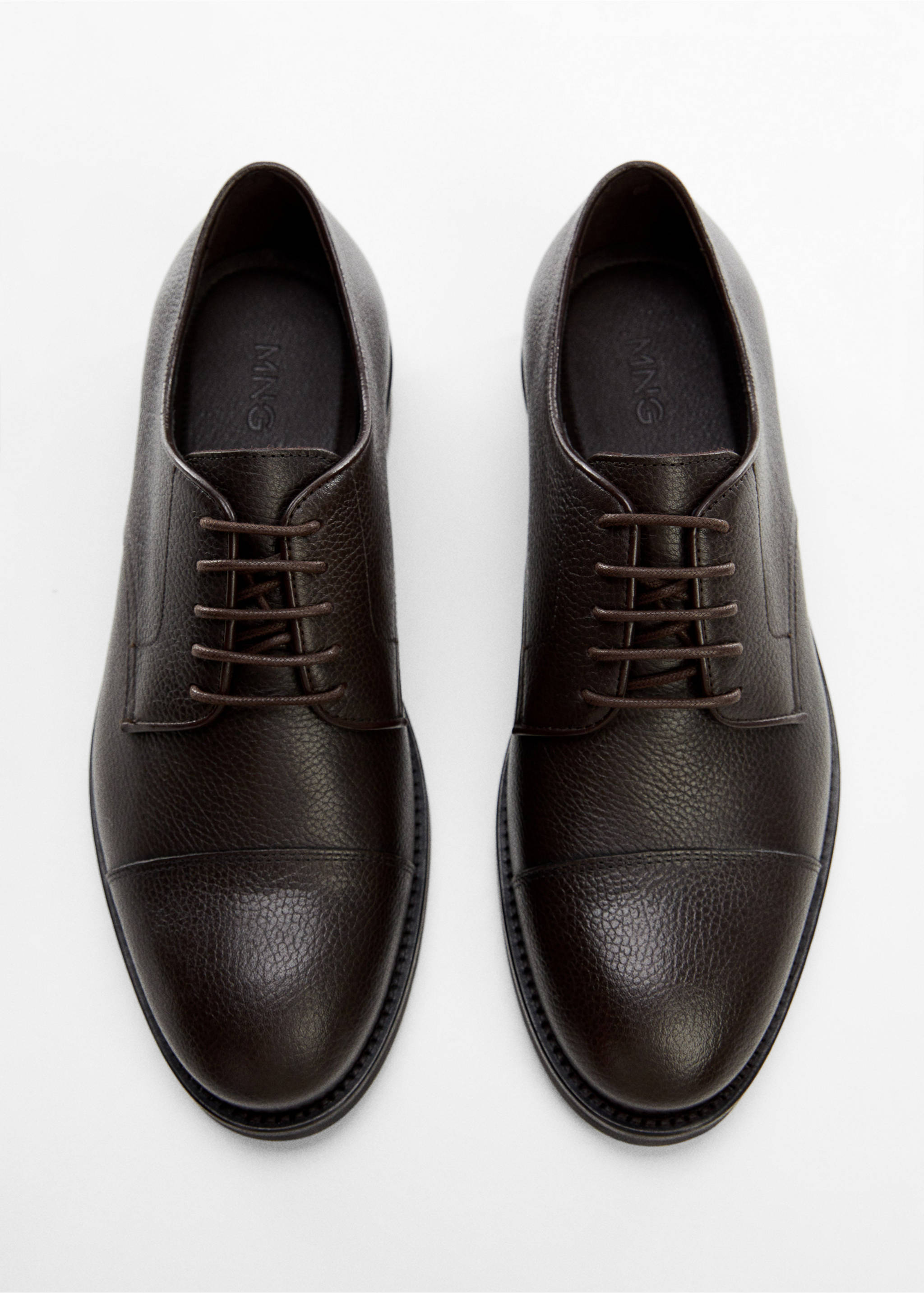 Leather suit shoes - Details of the article 2, Brown. Ref: 57064435-00.