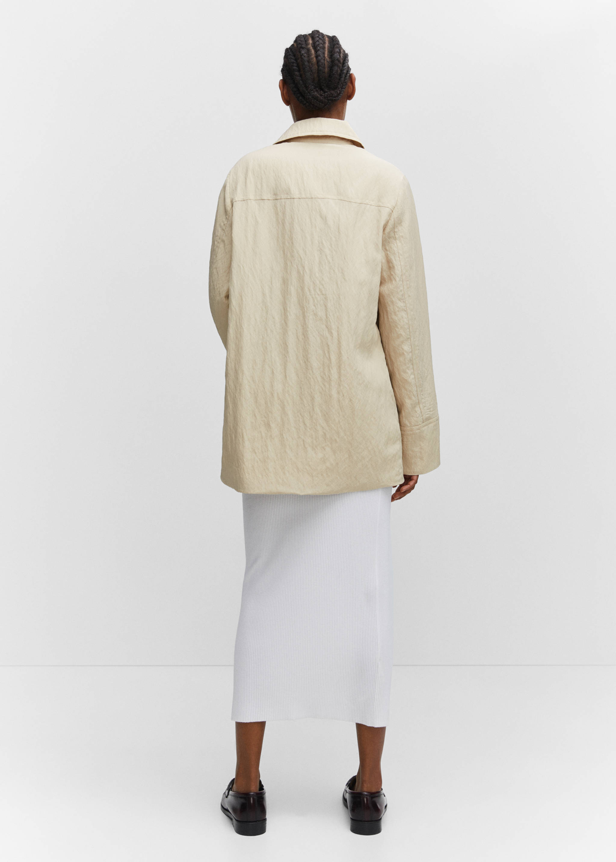 Flowy jacket with pockets - Reverse of the article