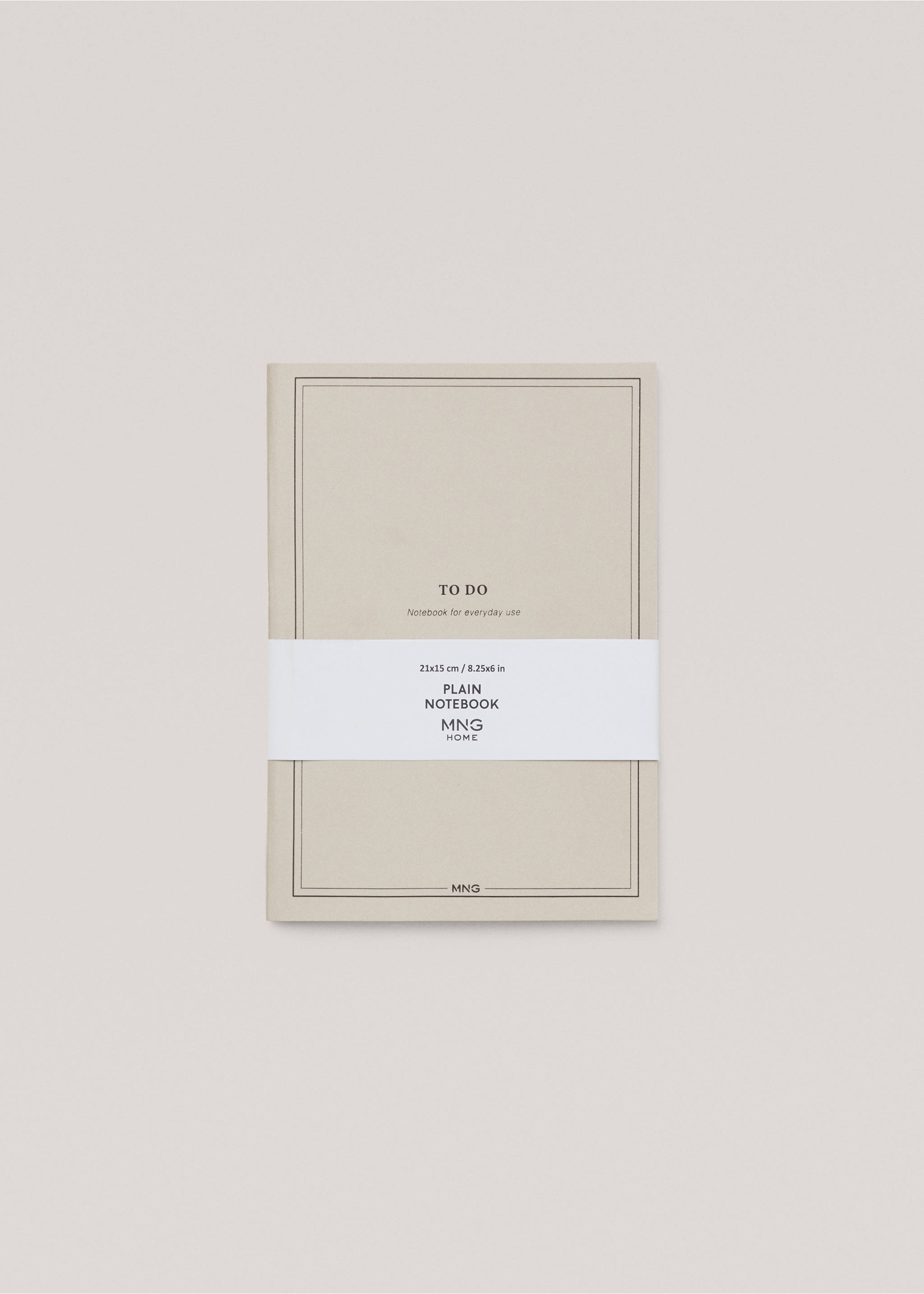 Plain notebook 21x15cm - Article without model, Ecru. Ref: 57065142-00.