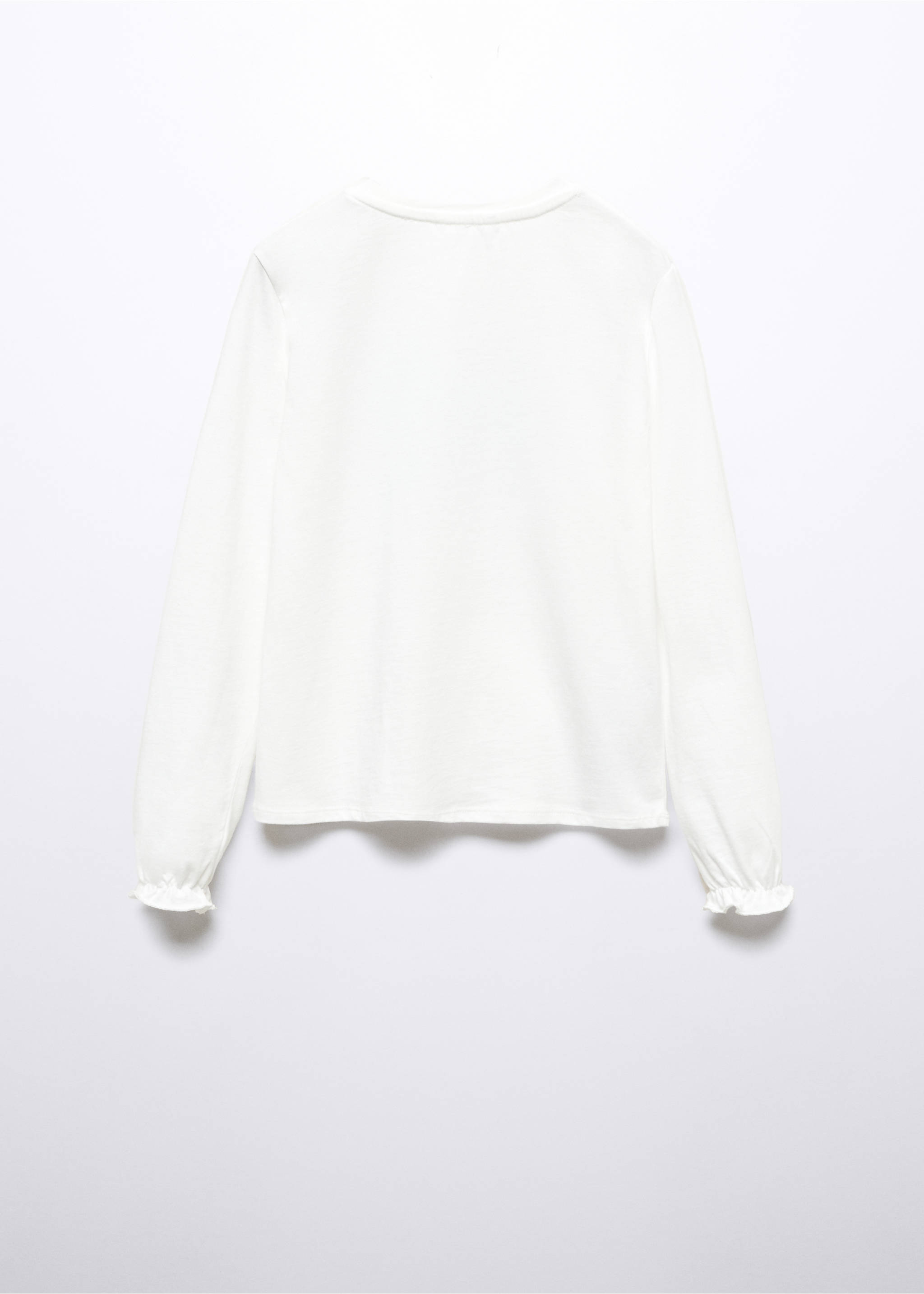 Embroidered message T-shirt - Reverse of the article, Off White. Ref: 57065148-00.