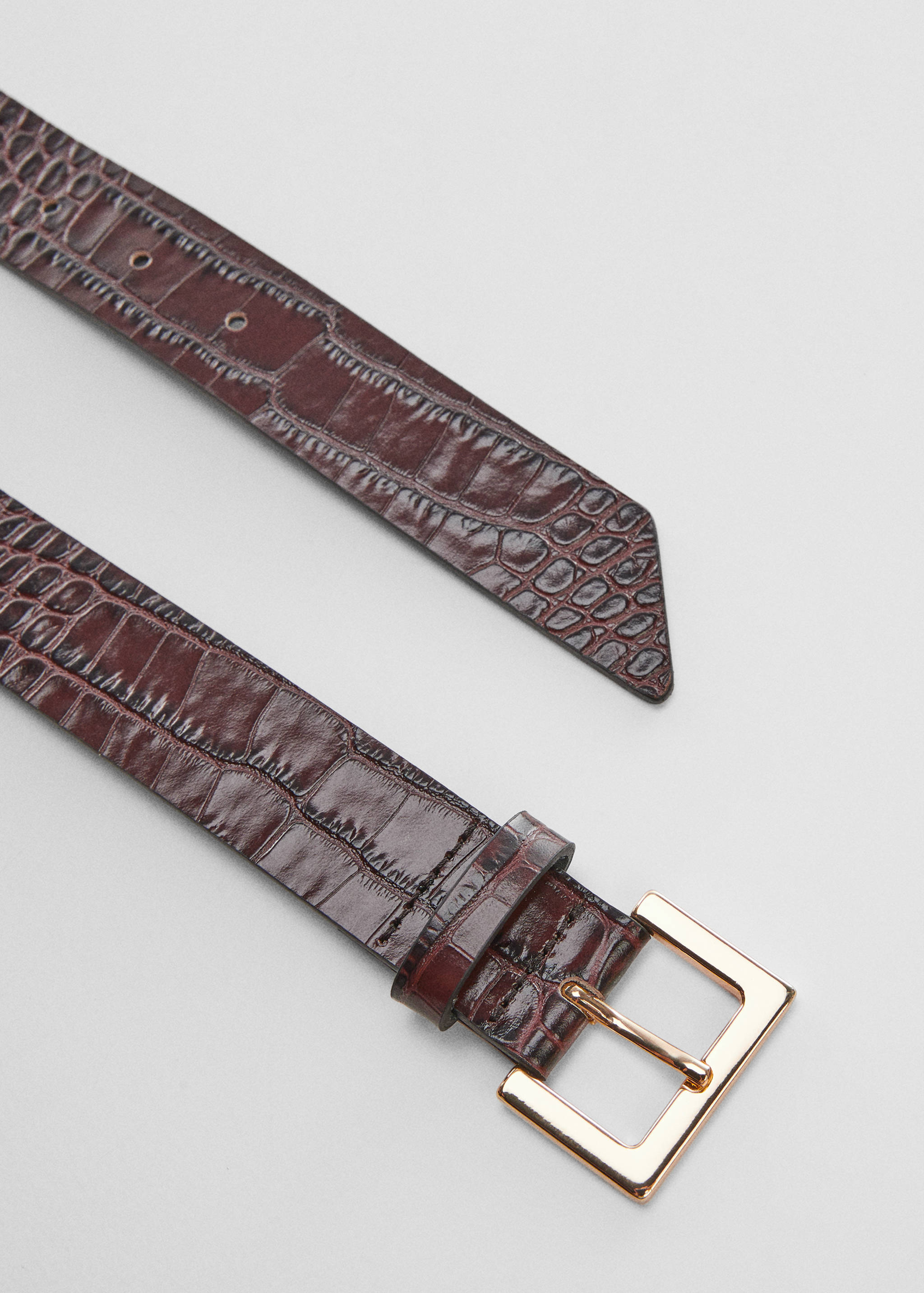 Croc-effect leather belt - Details of the article 1