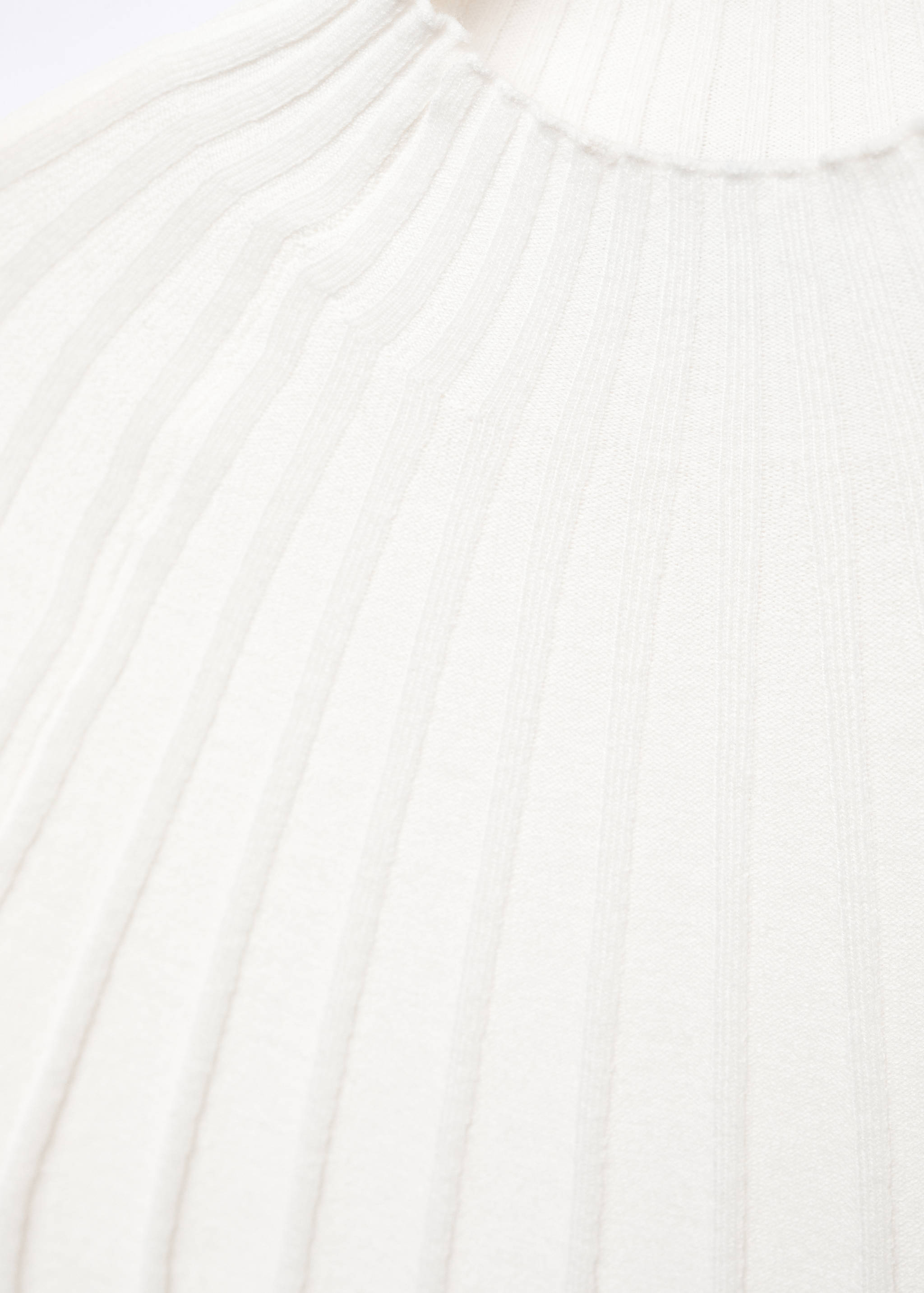 Ribbed sweater with perkins neck - Details of the article 8