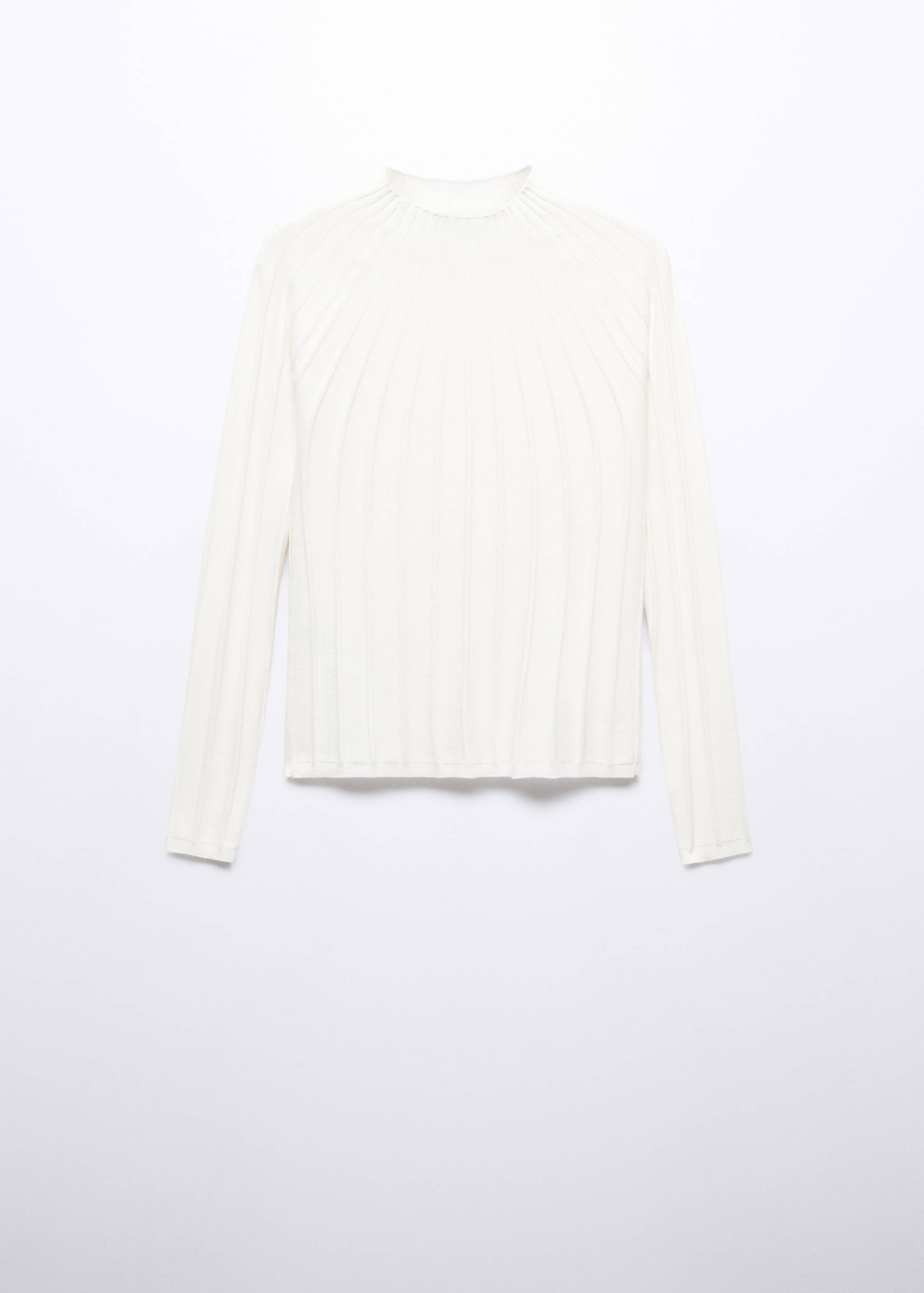 Ribbed sweater with perkins neck - Article without model