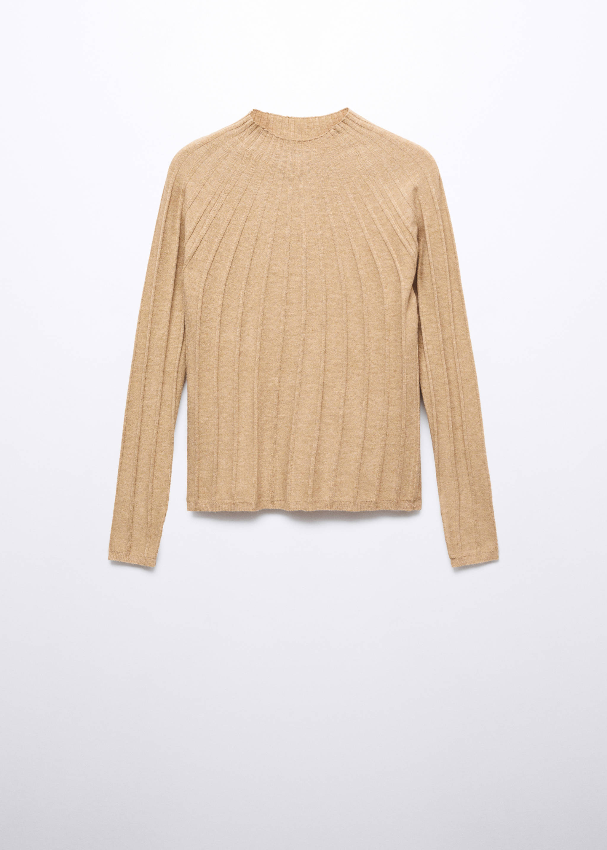 Ribbed sweater with perkins neck - Article without model