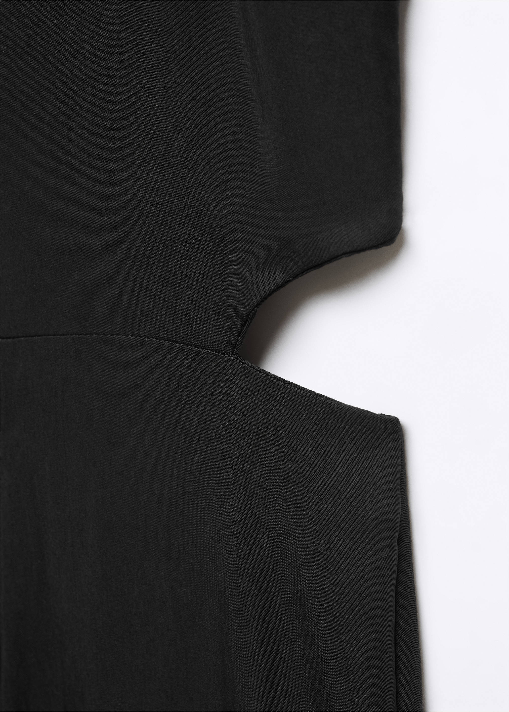 Long jumpsuit with cut-out - Details of the article 8, Black. Ref: 57065796-00.