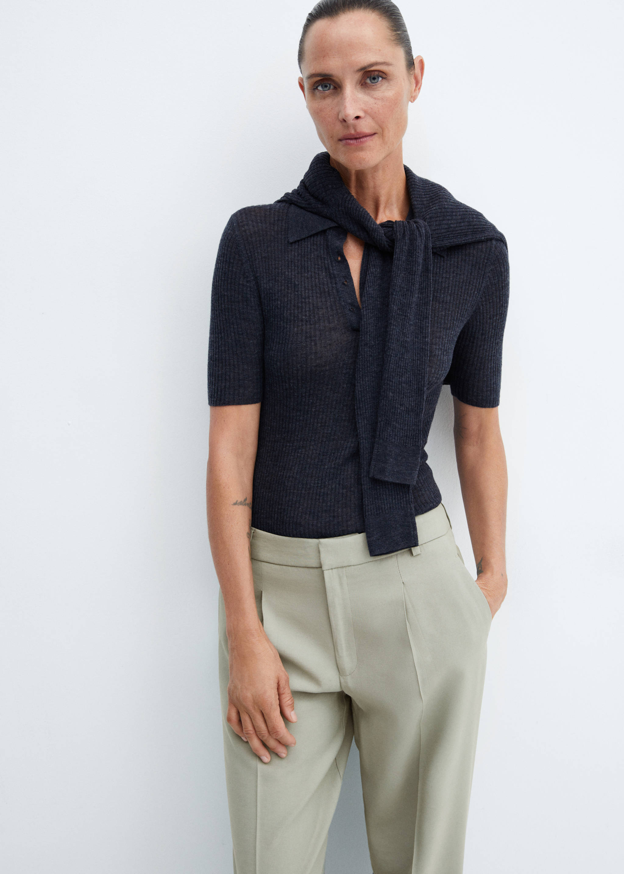 Gerade Bundfaltenhose - Detail des Artikels 1