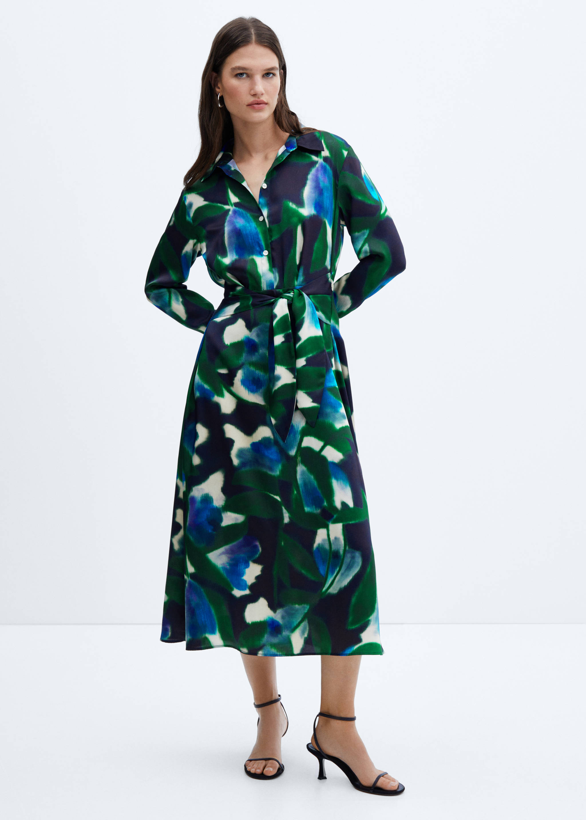 Printed shirt dress - General plane