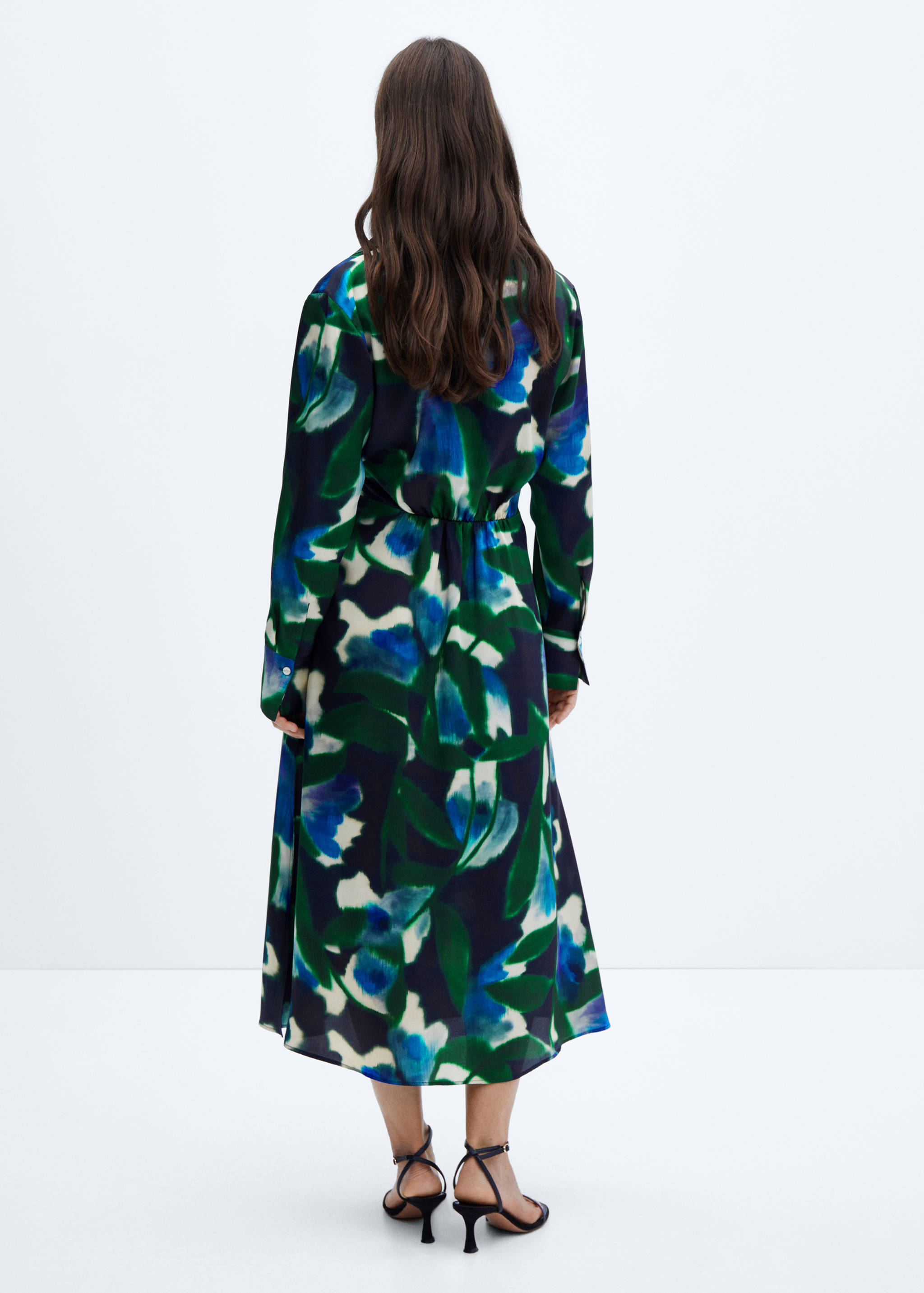 Printed shirt dress - Reverse of the article