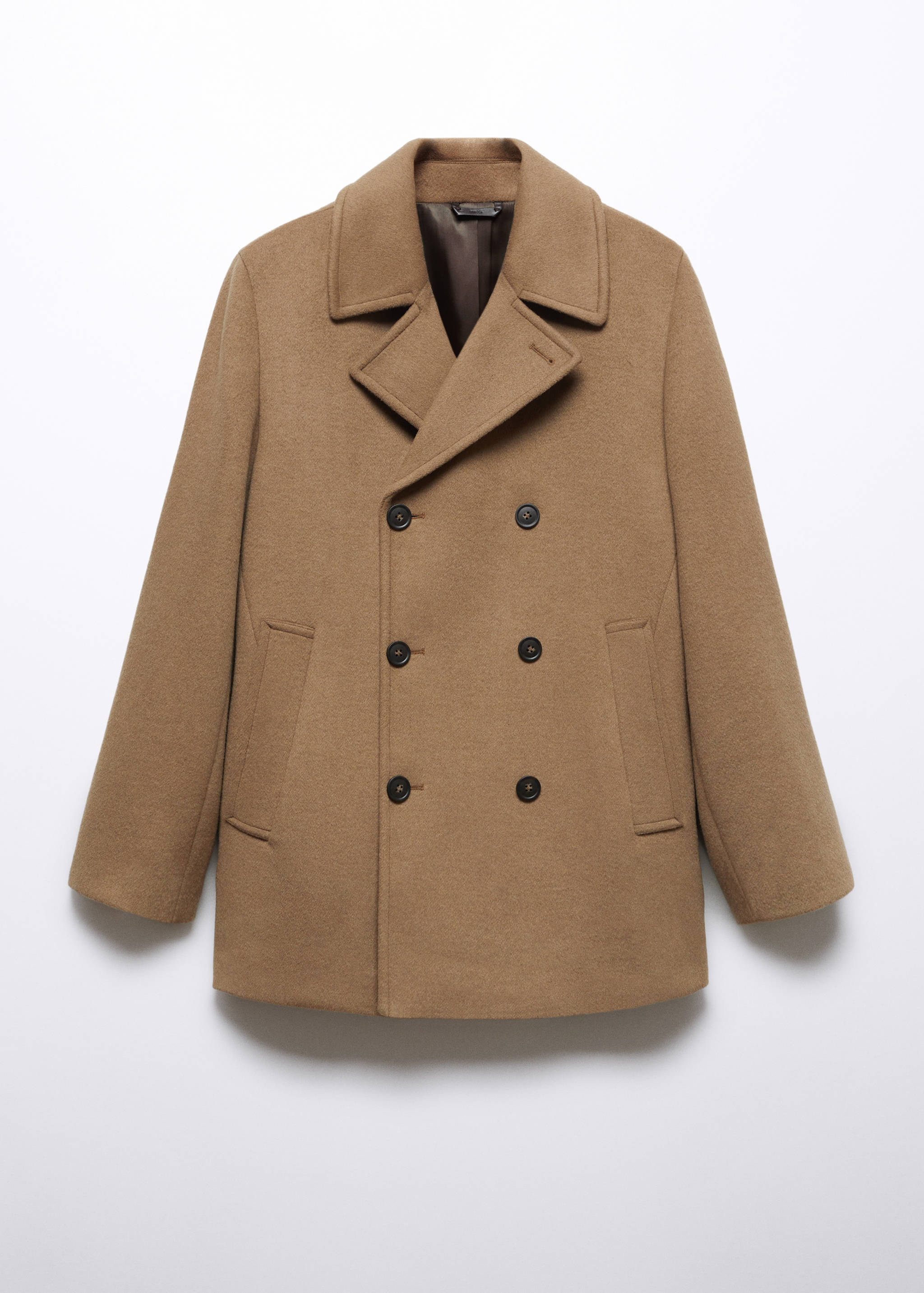 Manteau croisé laine recyclée - Article sans modèle