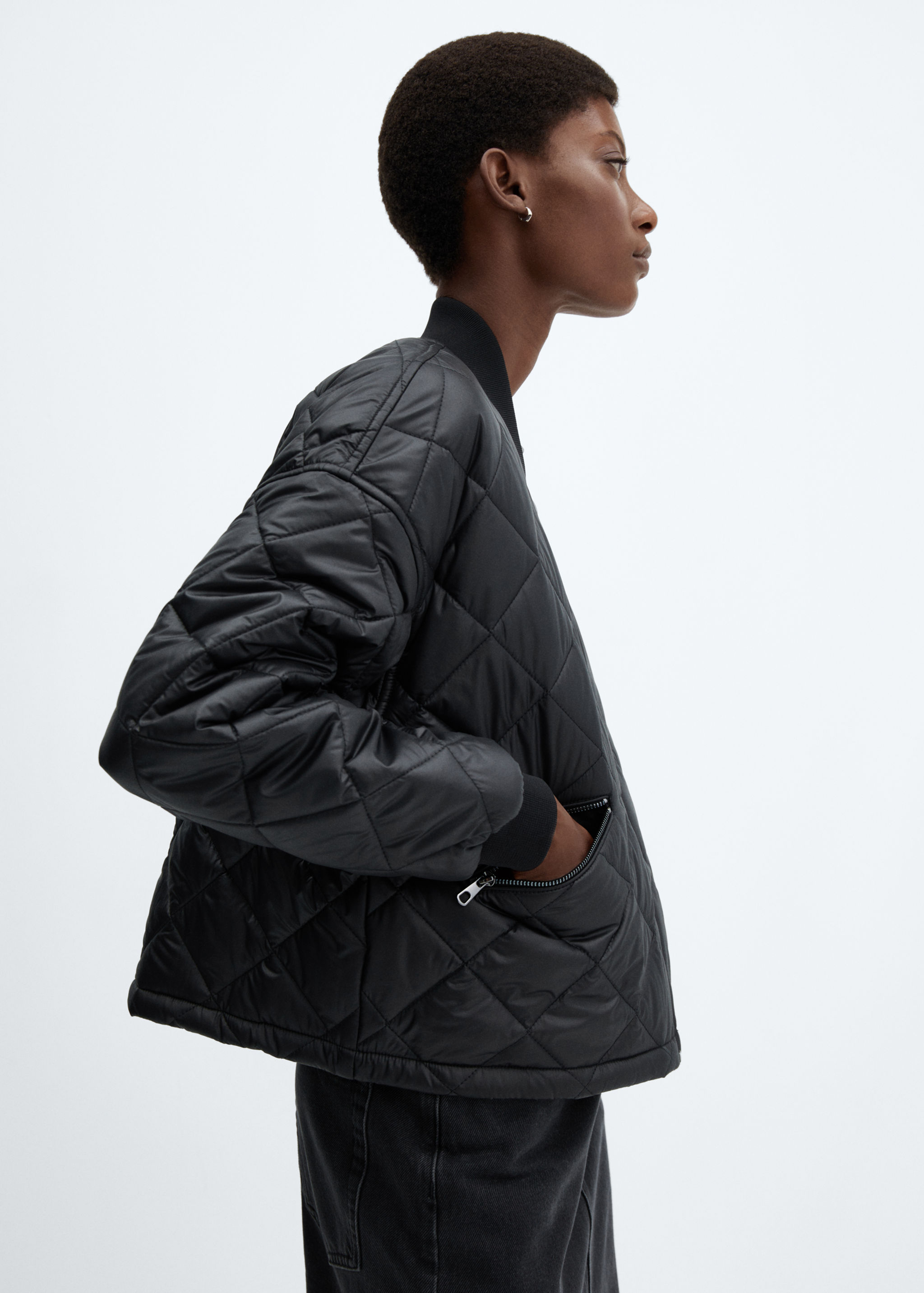 Waterproof quilted bomber jacket - Details of the article 1