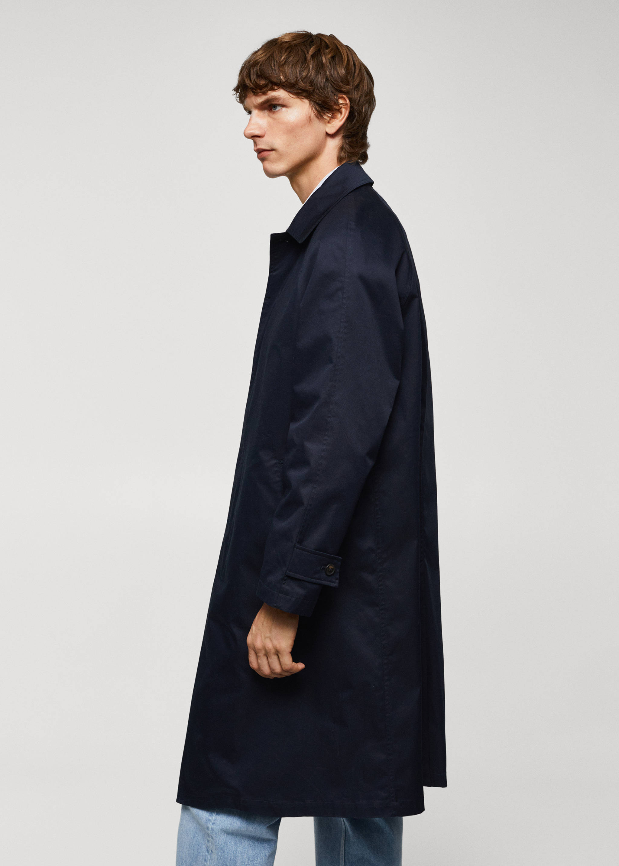 Relaxed-fit cotton trench coat - Details of the article 2