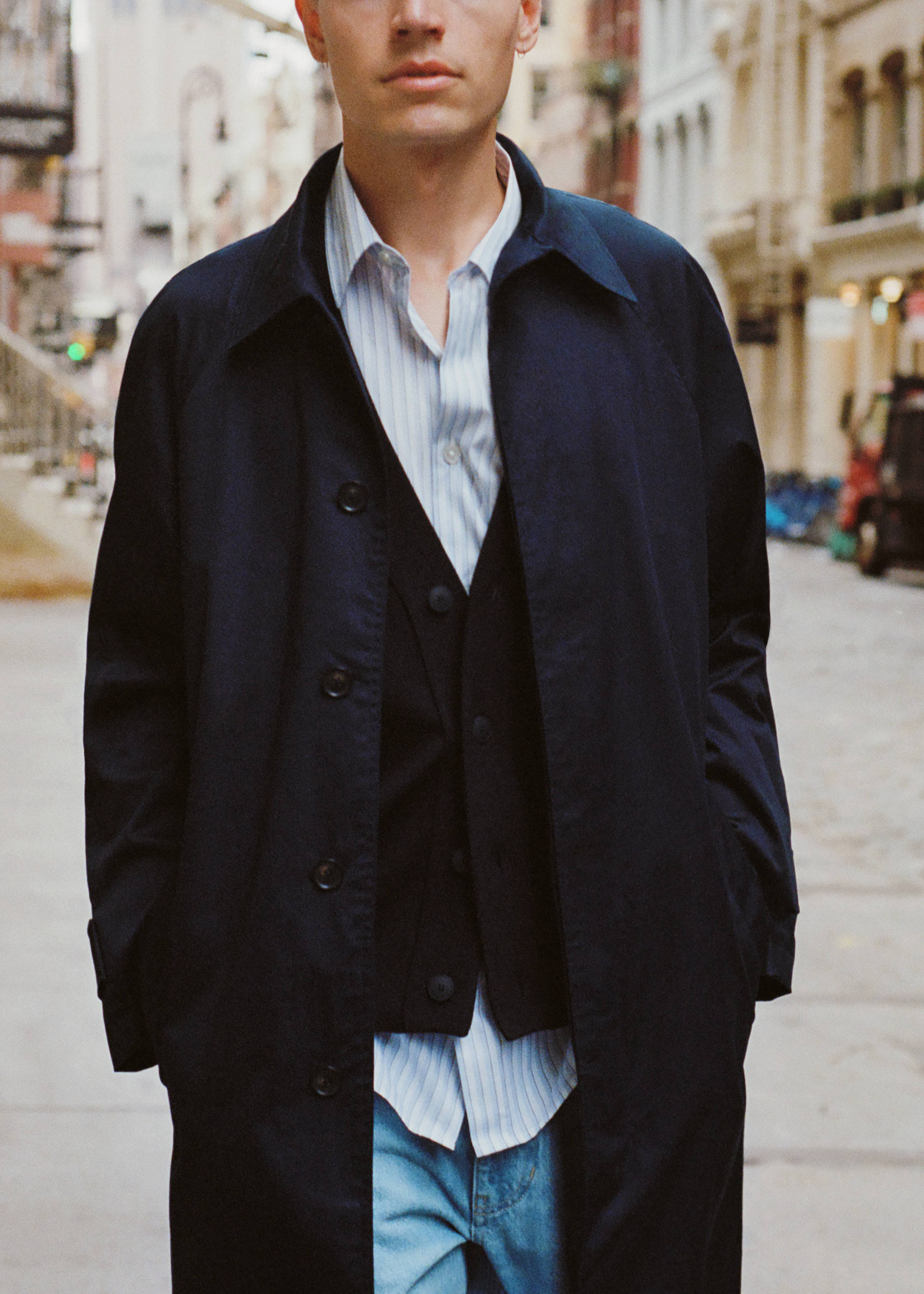 Relaxed-Fit-Trenchcoat aus Baumwolle - Detail des Artikels 5