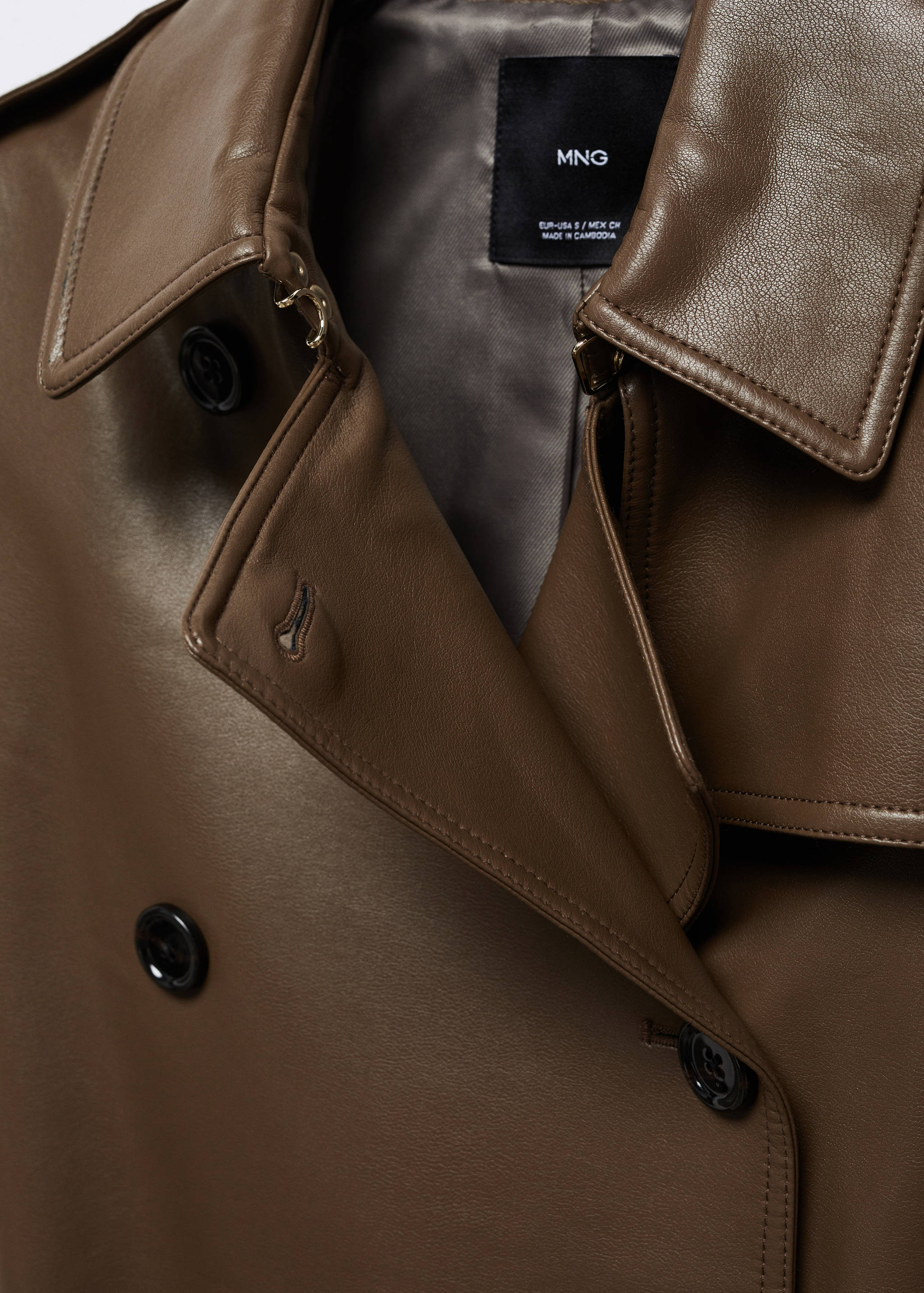 Faux-leather trench coat - Details of the article 8
