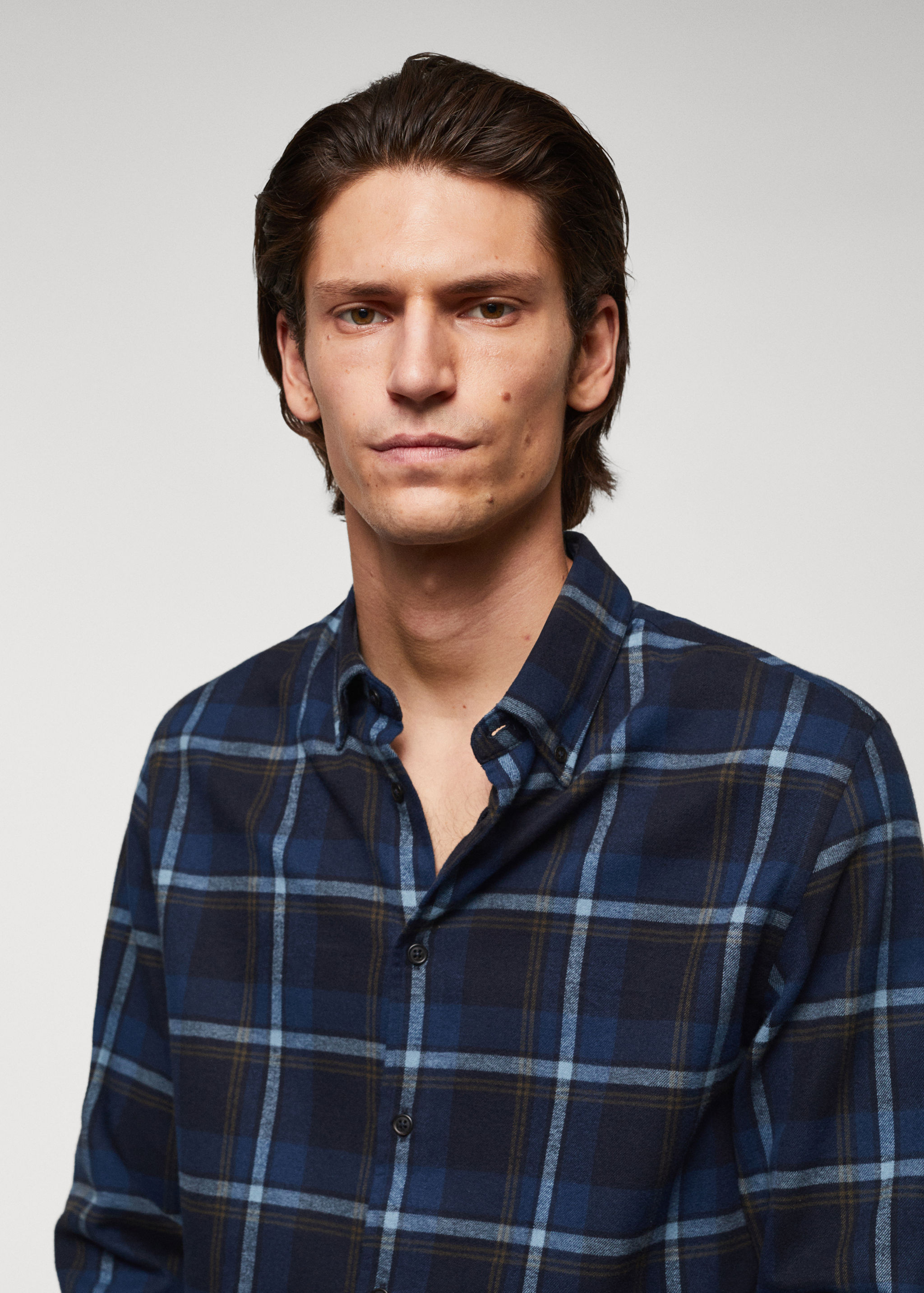 Camisa regular fit franel·la quadres - Detall de l'article 1