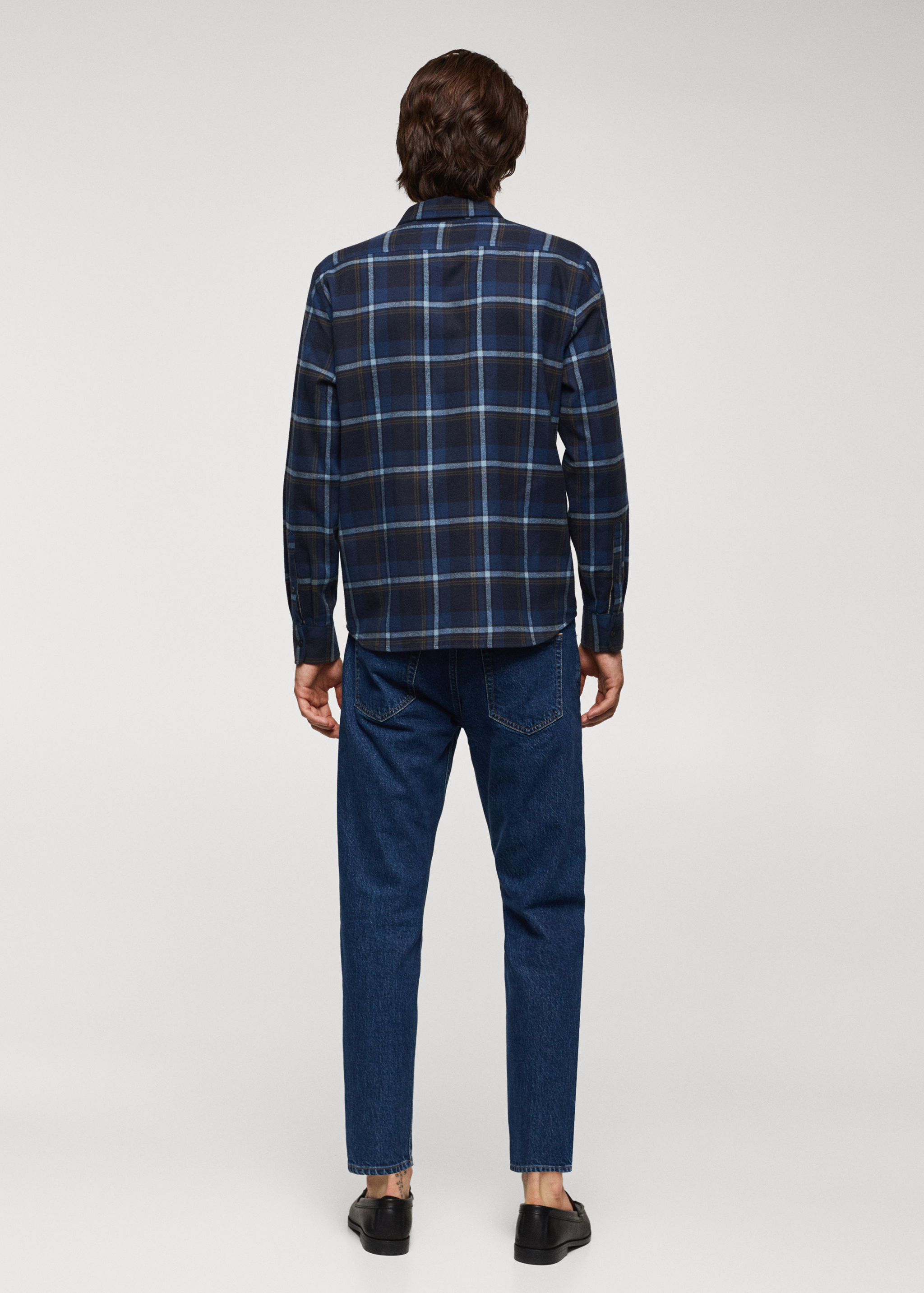 Camisa regular fit franel·la quadres - Revers de l'article