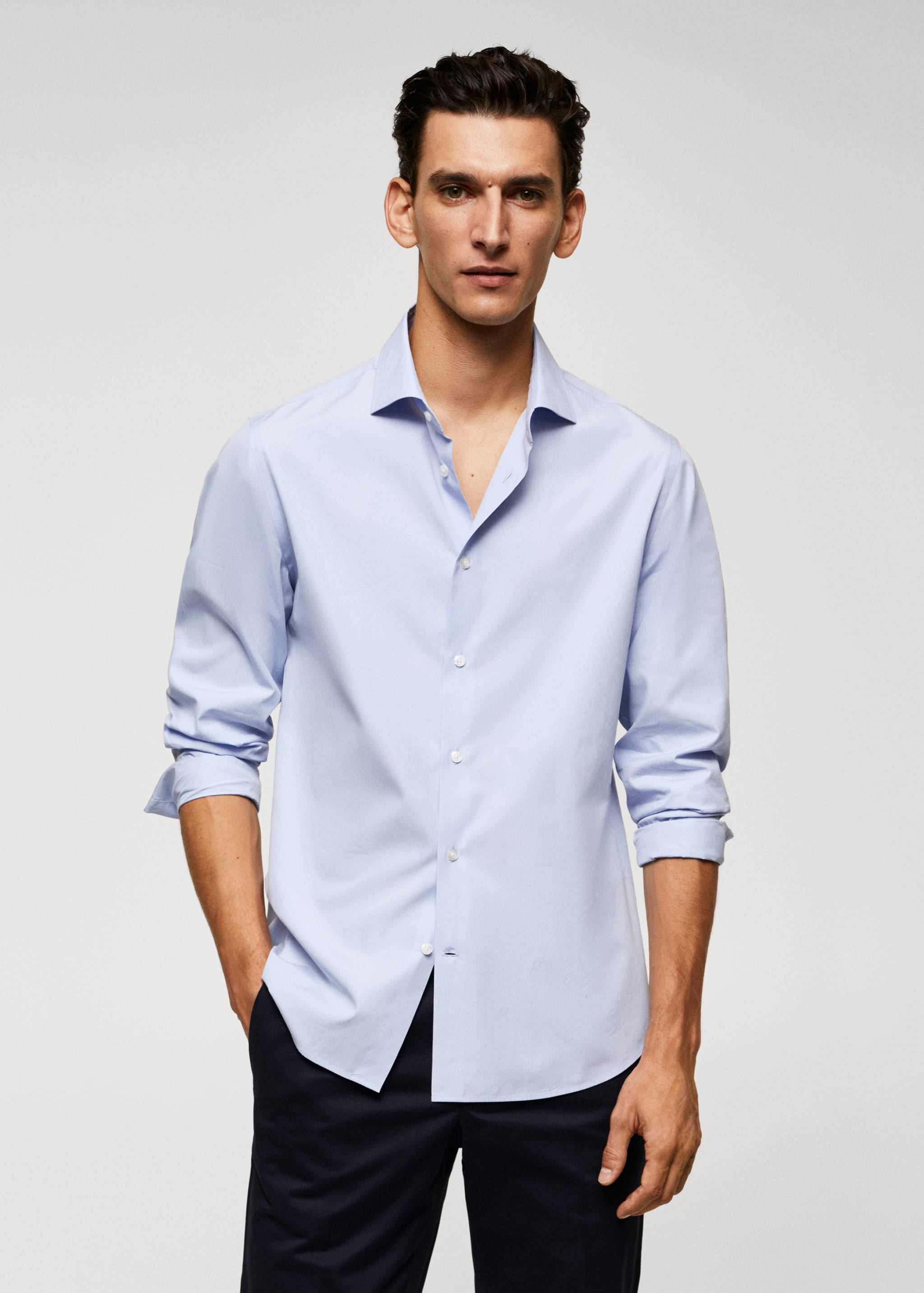 100% cotton slim fit shirt - Medium plane
