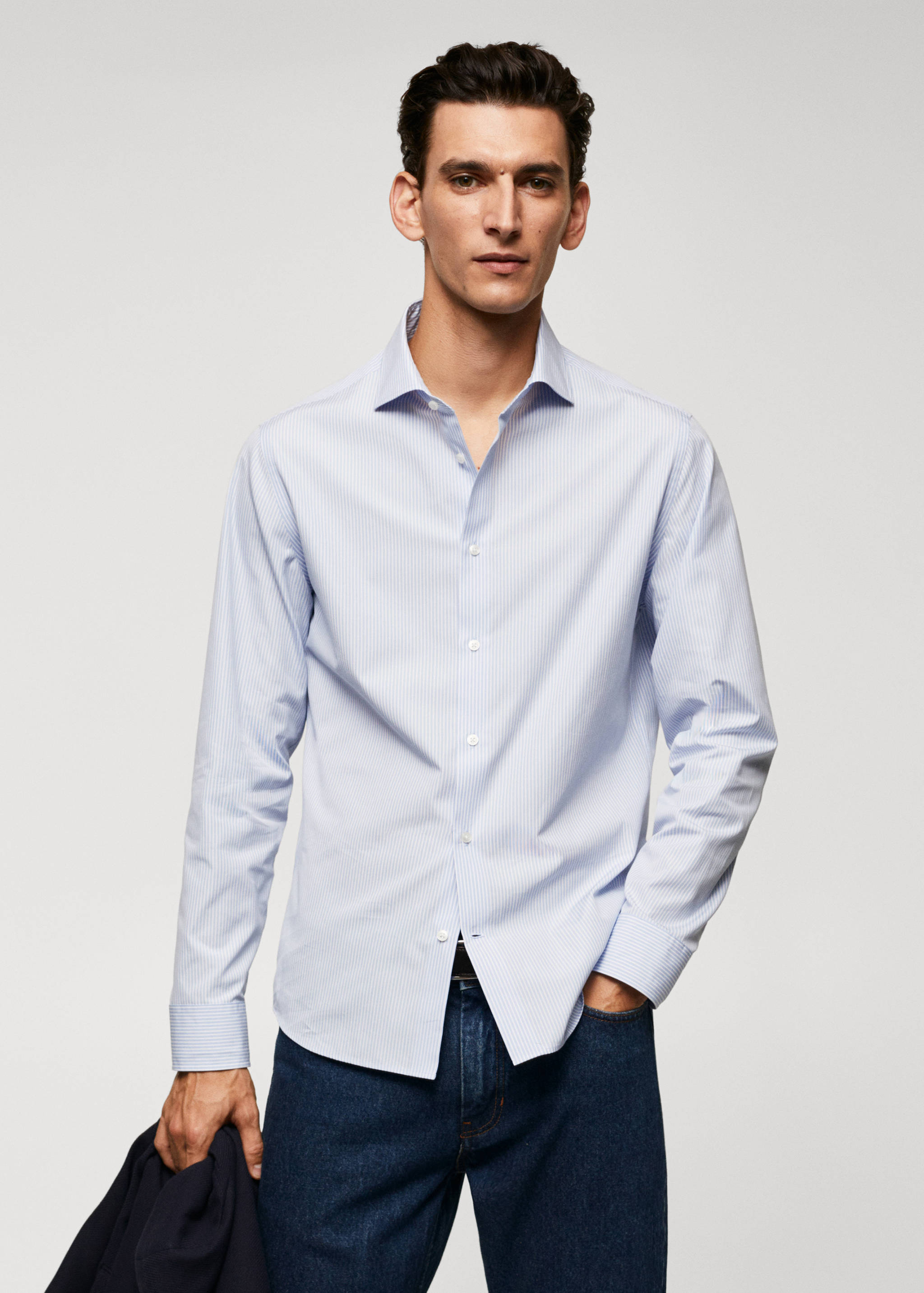 100% cotton slim fit shirt - Medium plane