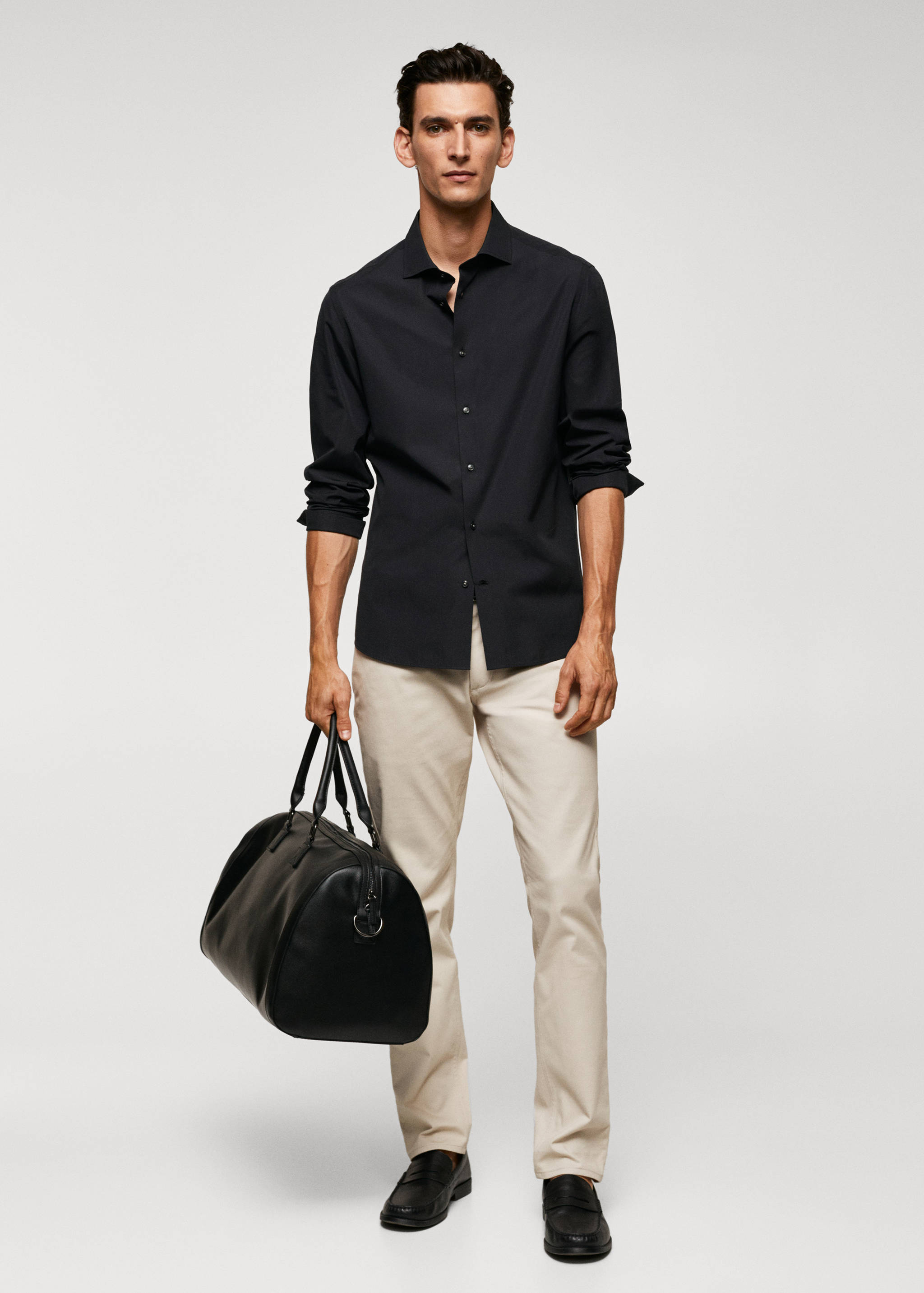 100% cotton slim fit shirt - General plane