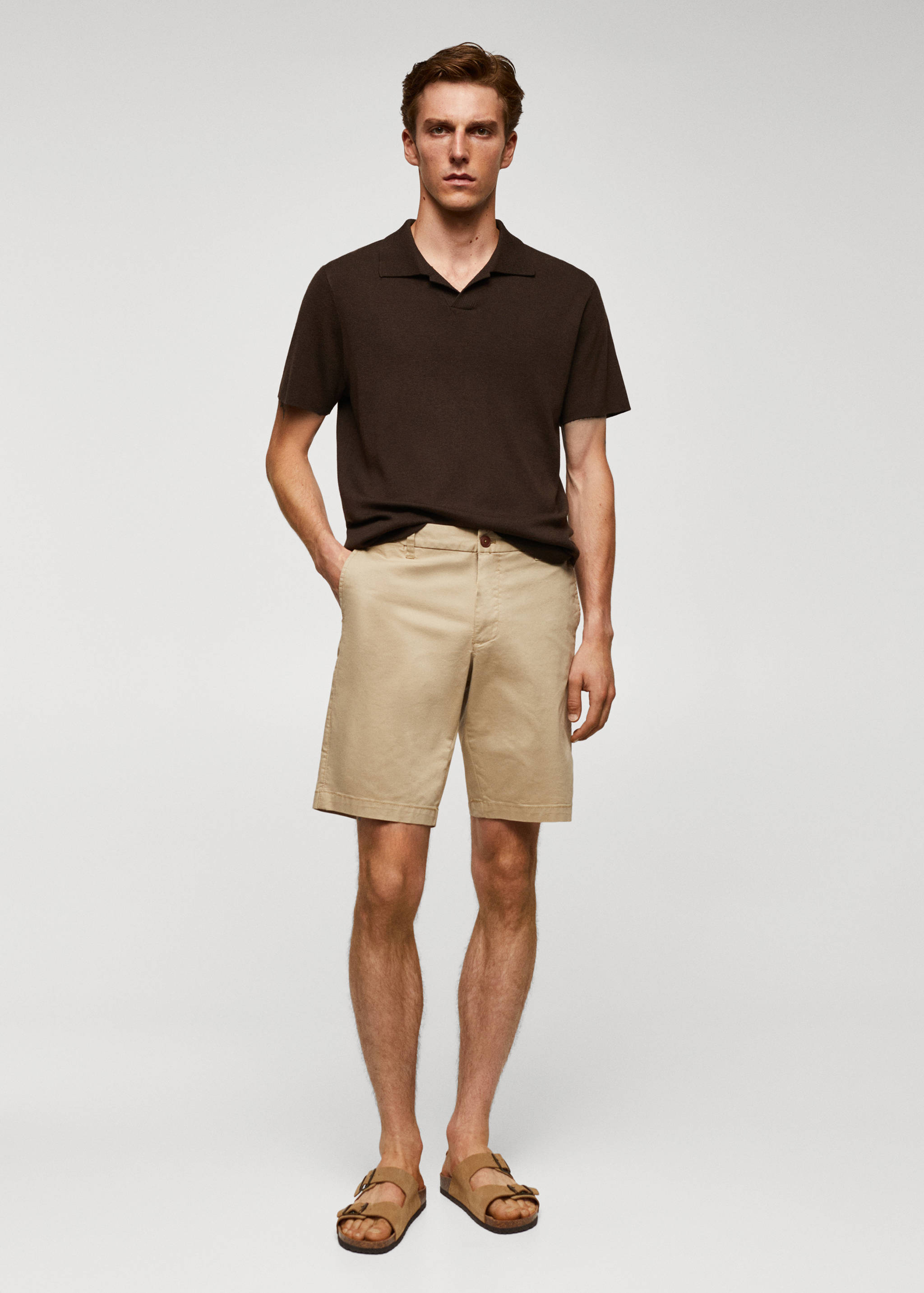 Bermudas slim fit chino algodón - Plano general