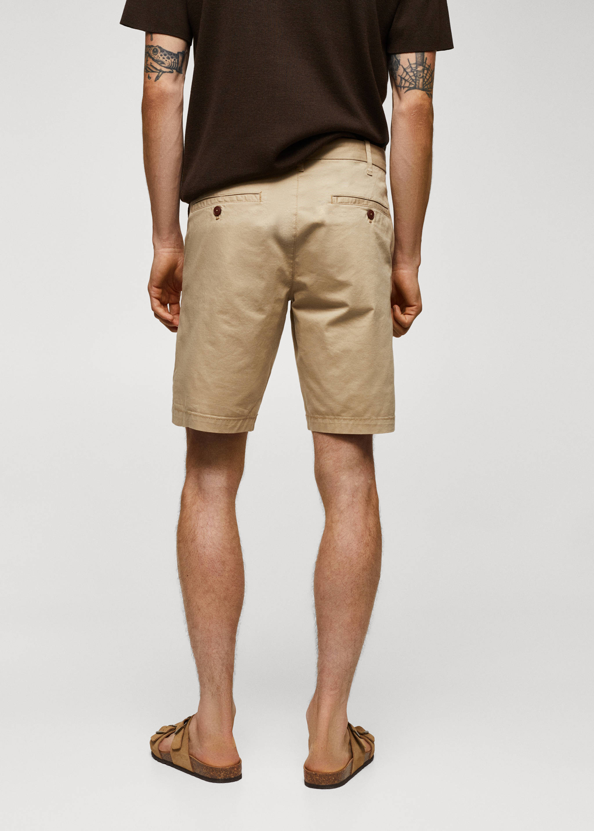 Bermudas slim fit chino algodón - Reverso del artículo