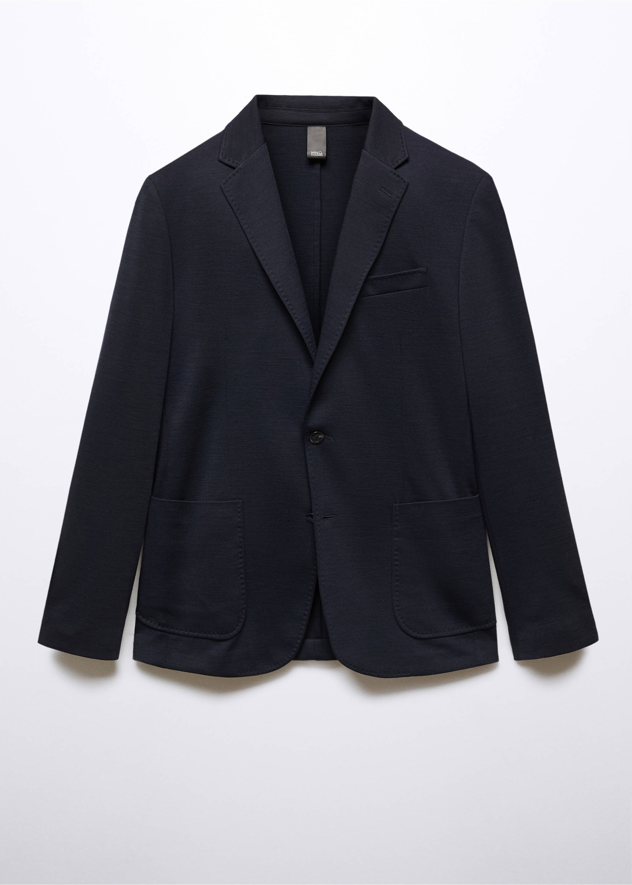 Stretch wool jacket - Article without model, Navy. Ref: 57065958-00.