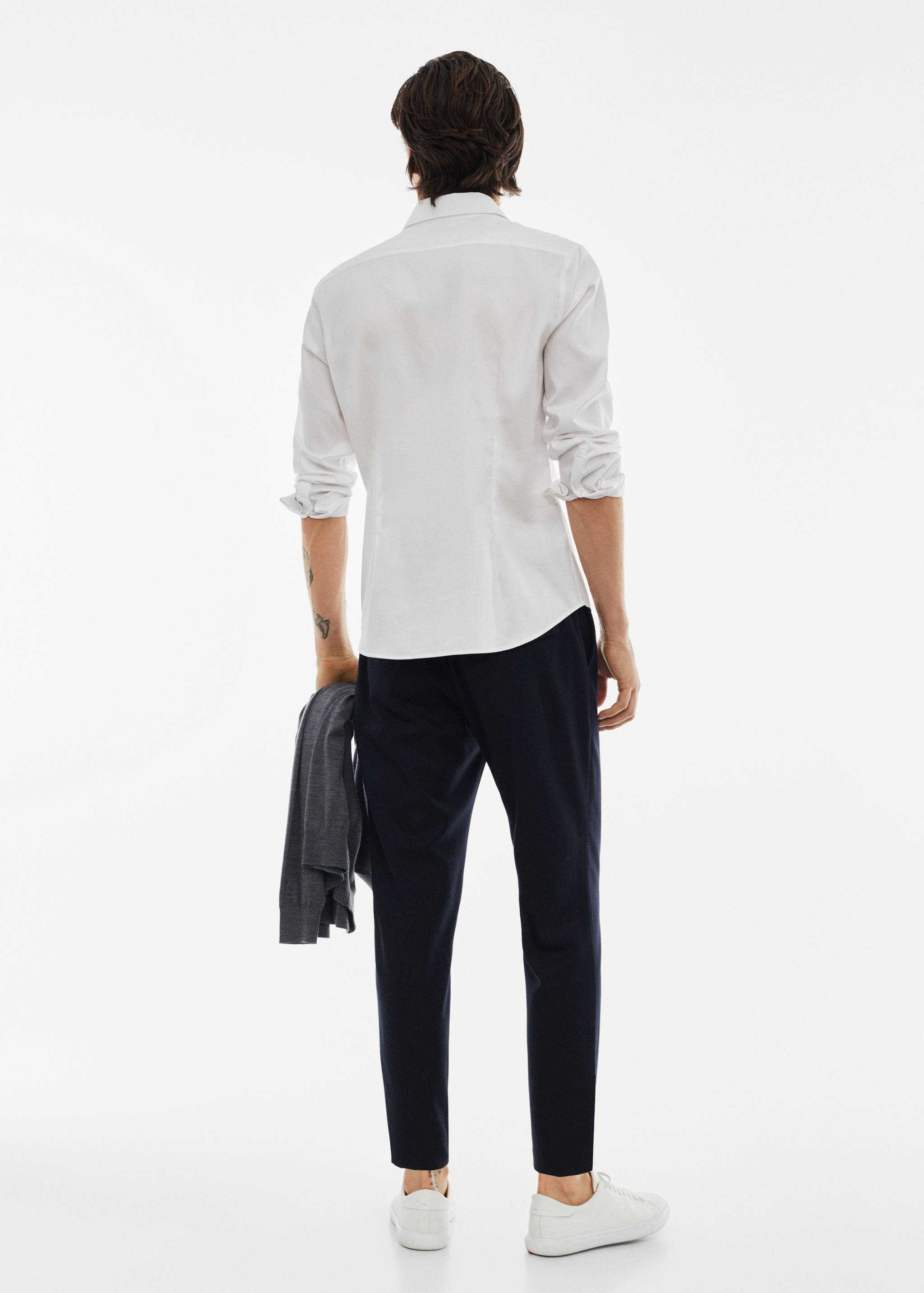 Stretch micro-structure suit shirt - Reverse of the article