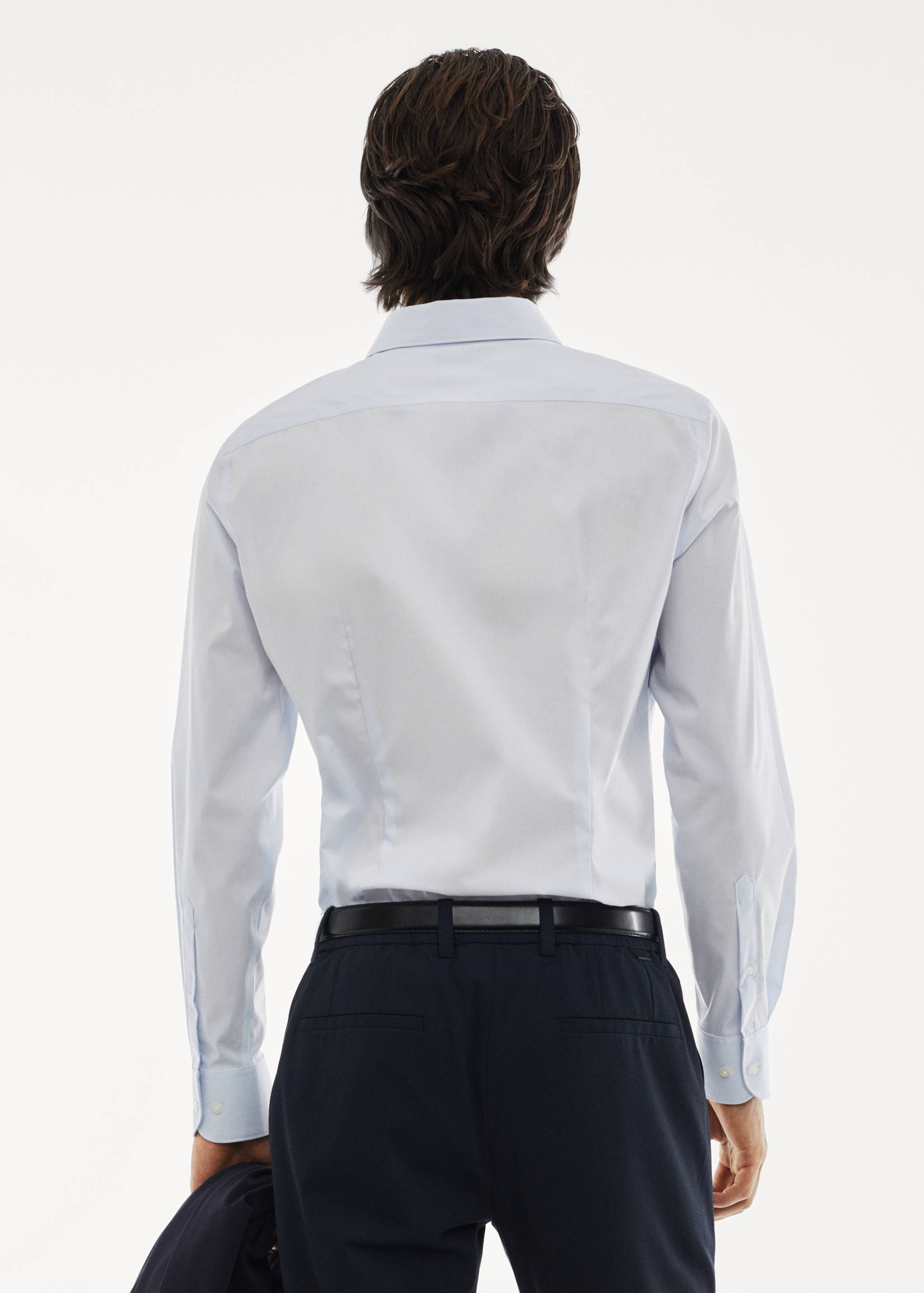Stretch micro-structure suit shirt - Reverse of the article