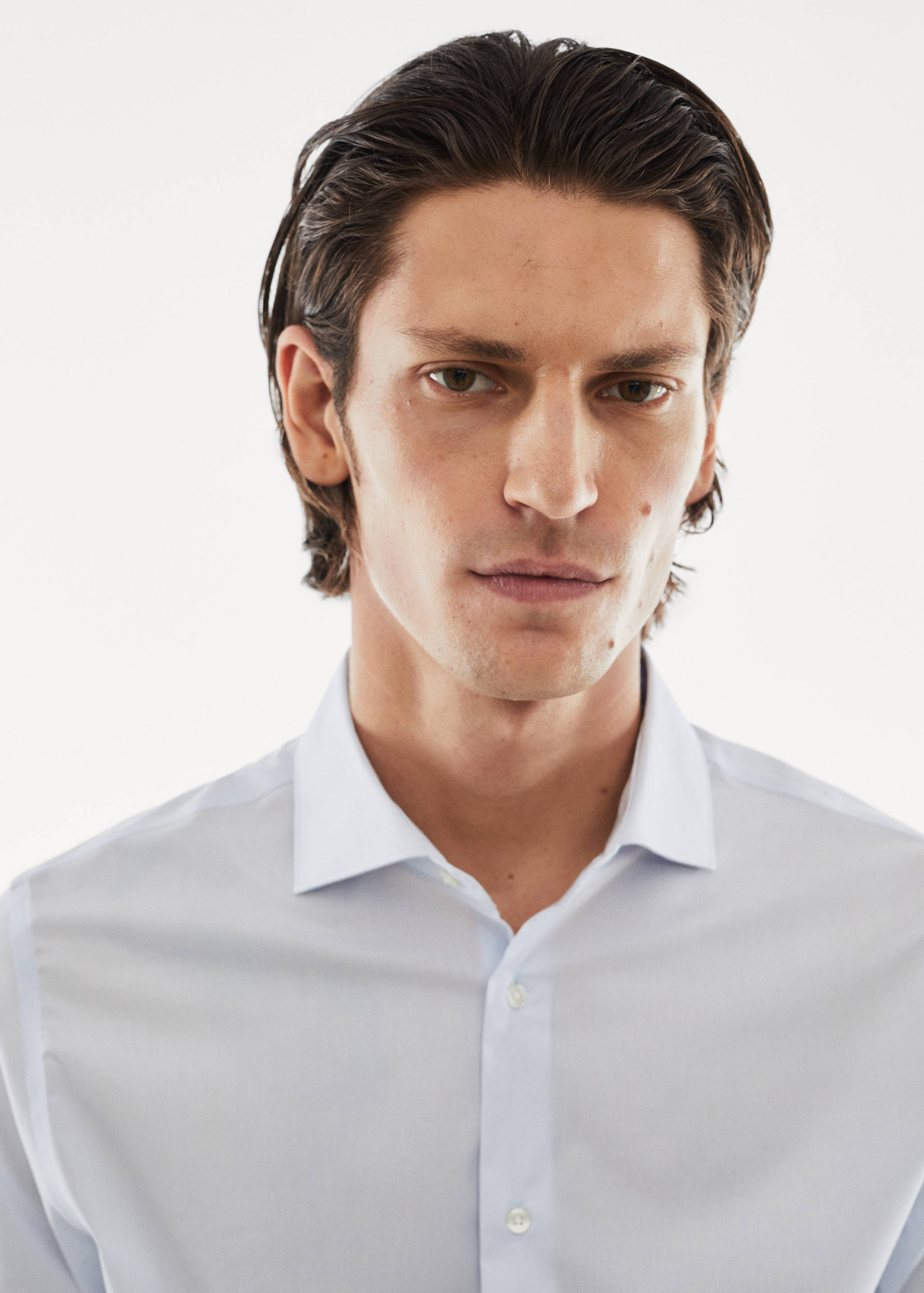 Stretch micro-structure suit shirt - Details of the article 1